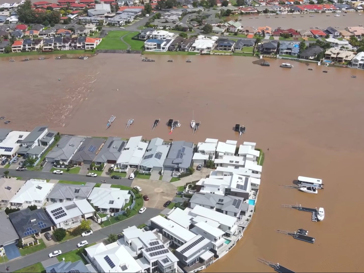 Thousands of homes have been evacuated after heavy rainfall brought flooding to Australia’s east coast