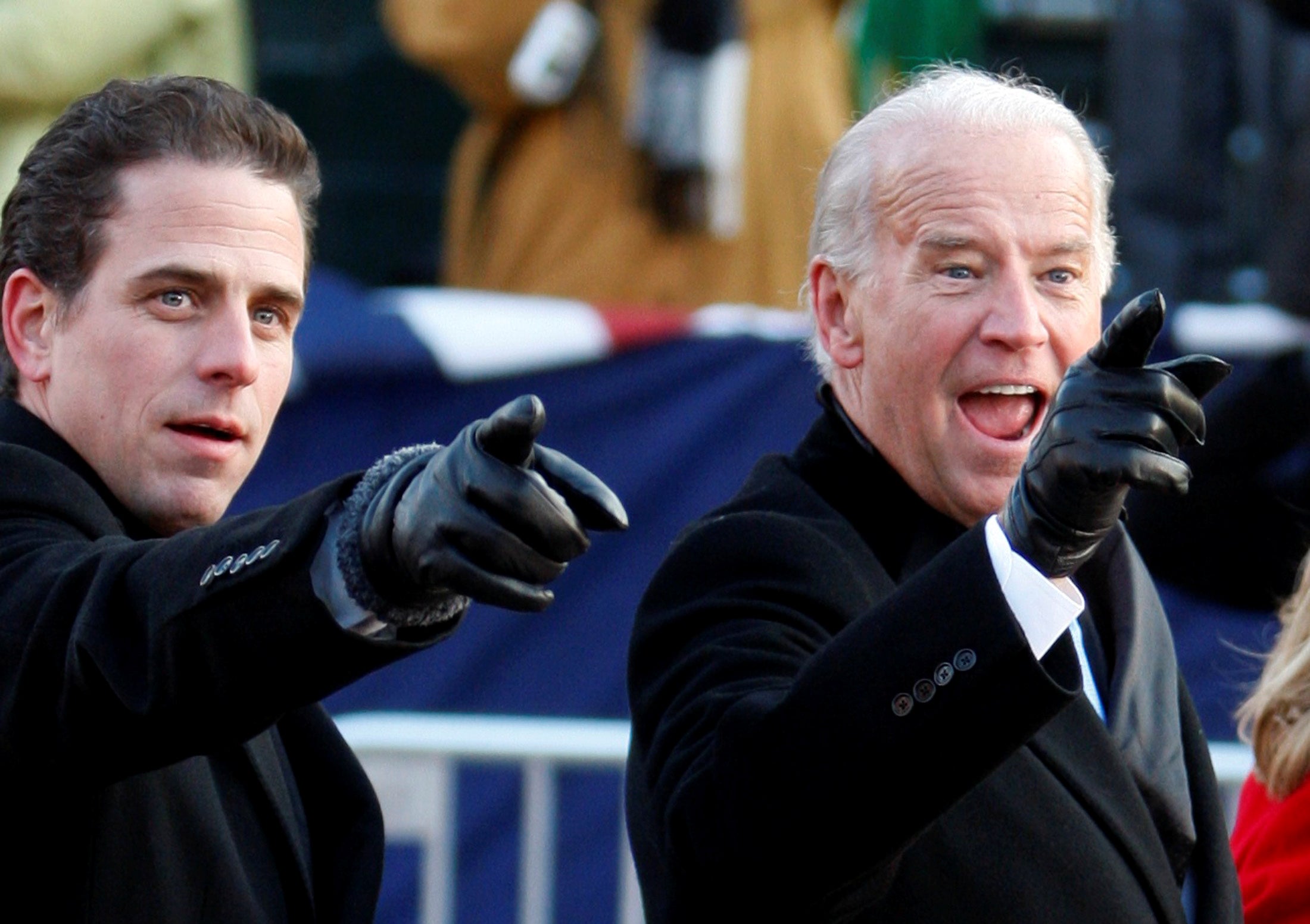 With his father at Barack Obama’s inauguration in 2009