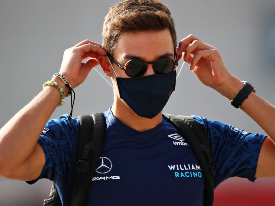 George Russell at F1 pre-season testing