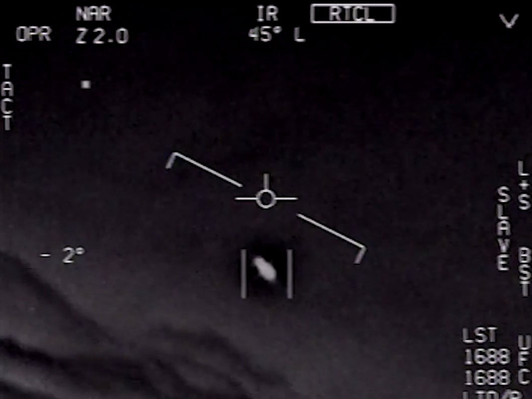 Footage released by DoD of unidentified flying object (UFO)