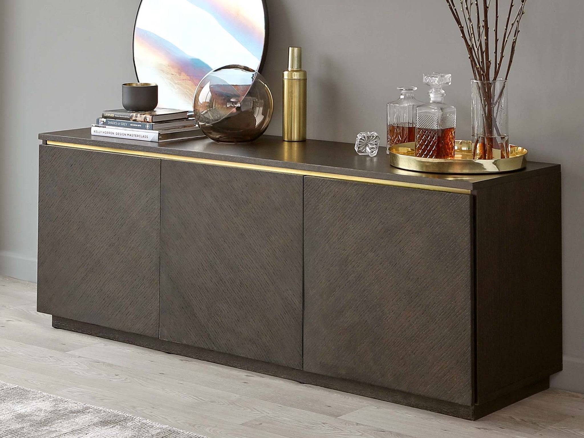 Danetti Ellis dark oak and brass sideboard indybest