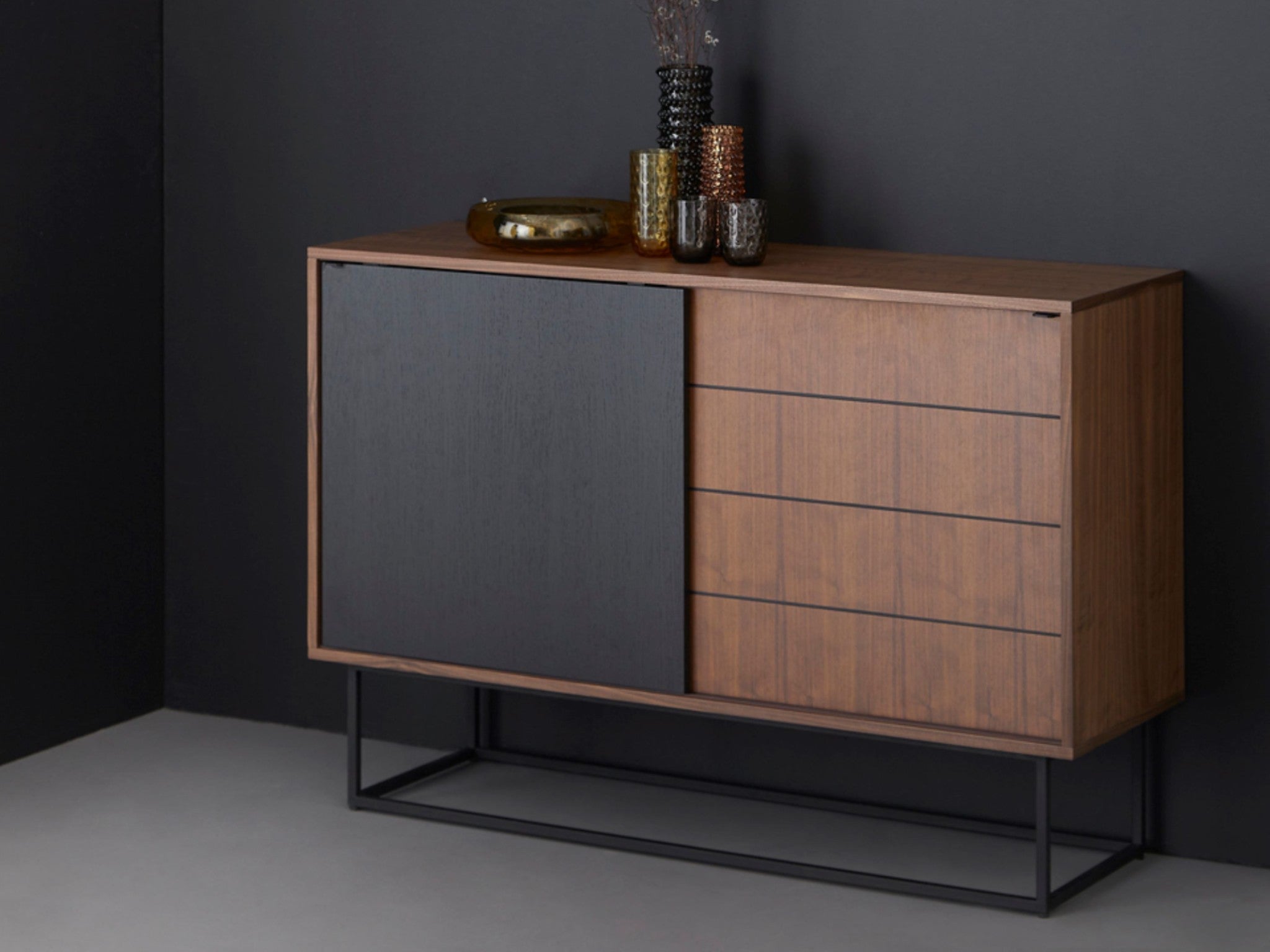 Pepper Sq. Virka high sideboard, brown indybest