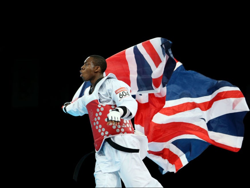 Lutalo Muhammad celebrates winning bronze at London 2012