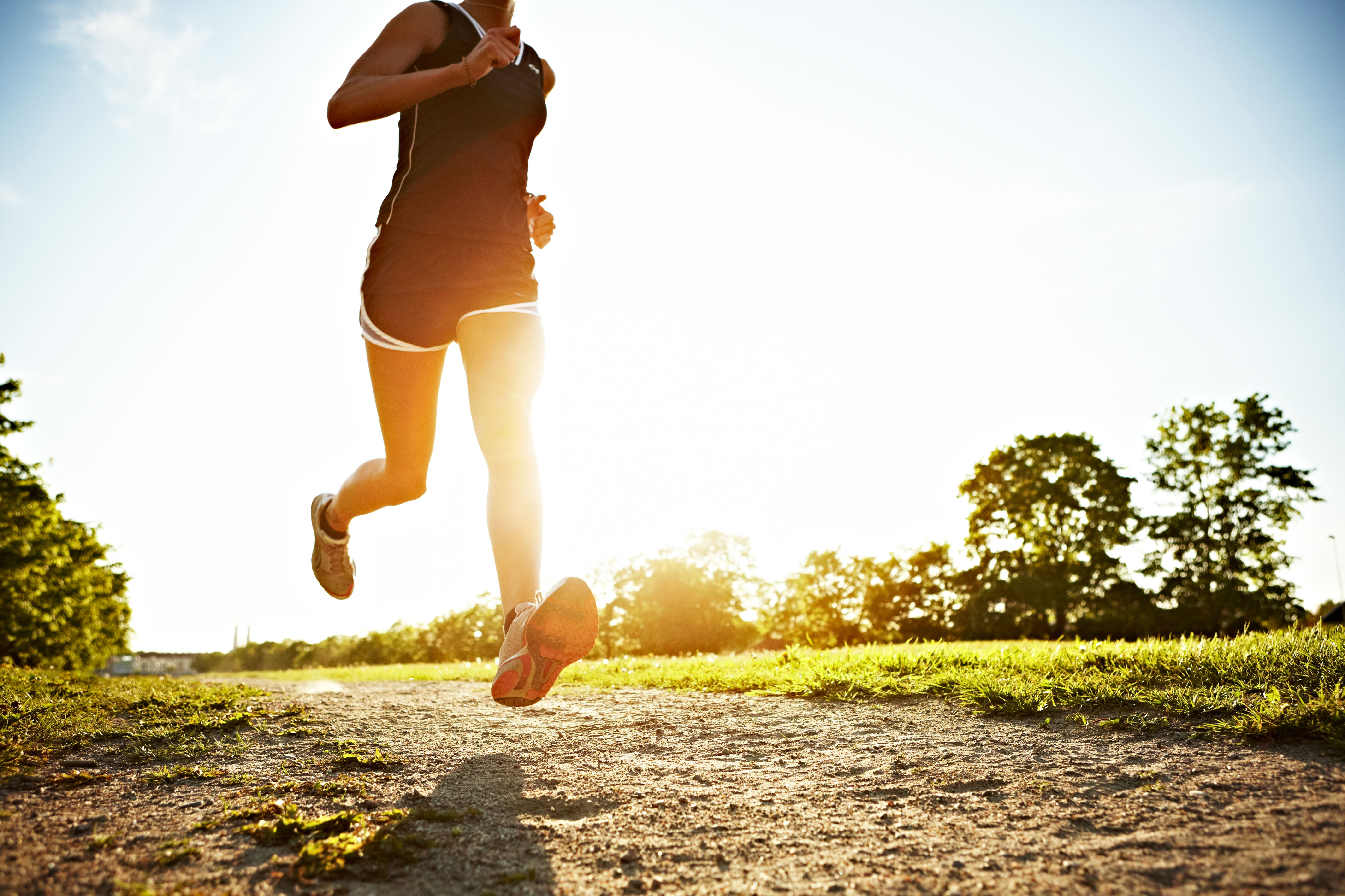 Young woman running