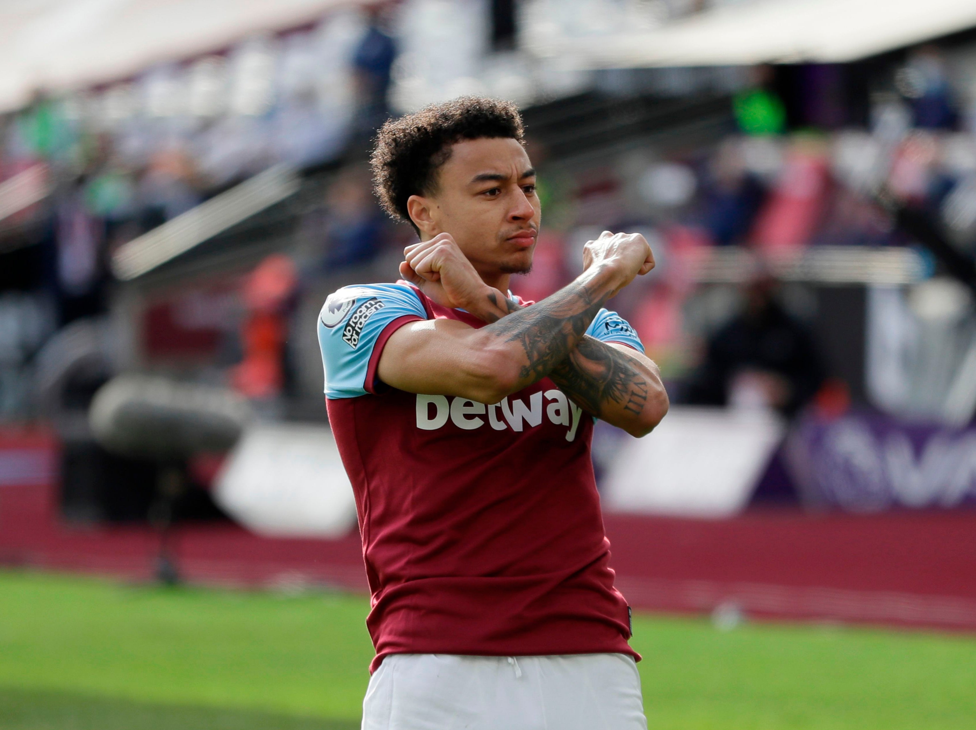 Manchester United midfielder Jesse Lingard is on loan at West Ham until the end of the season