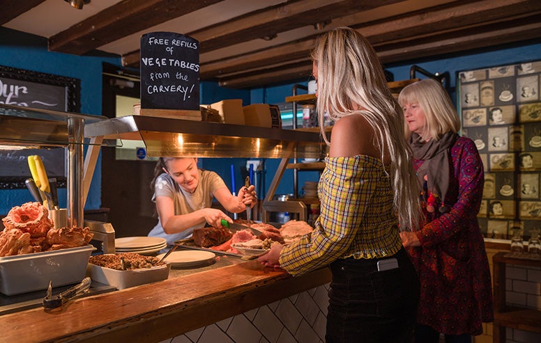 The Borough Arms is well known for its carvery