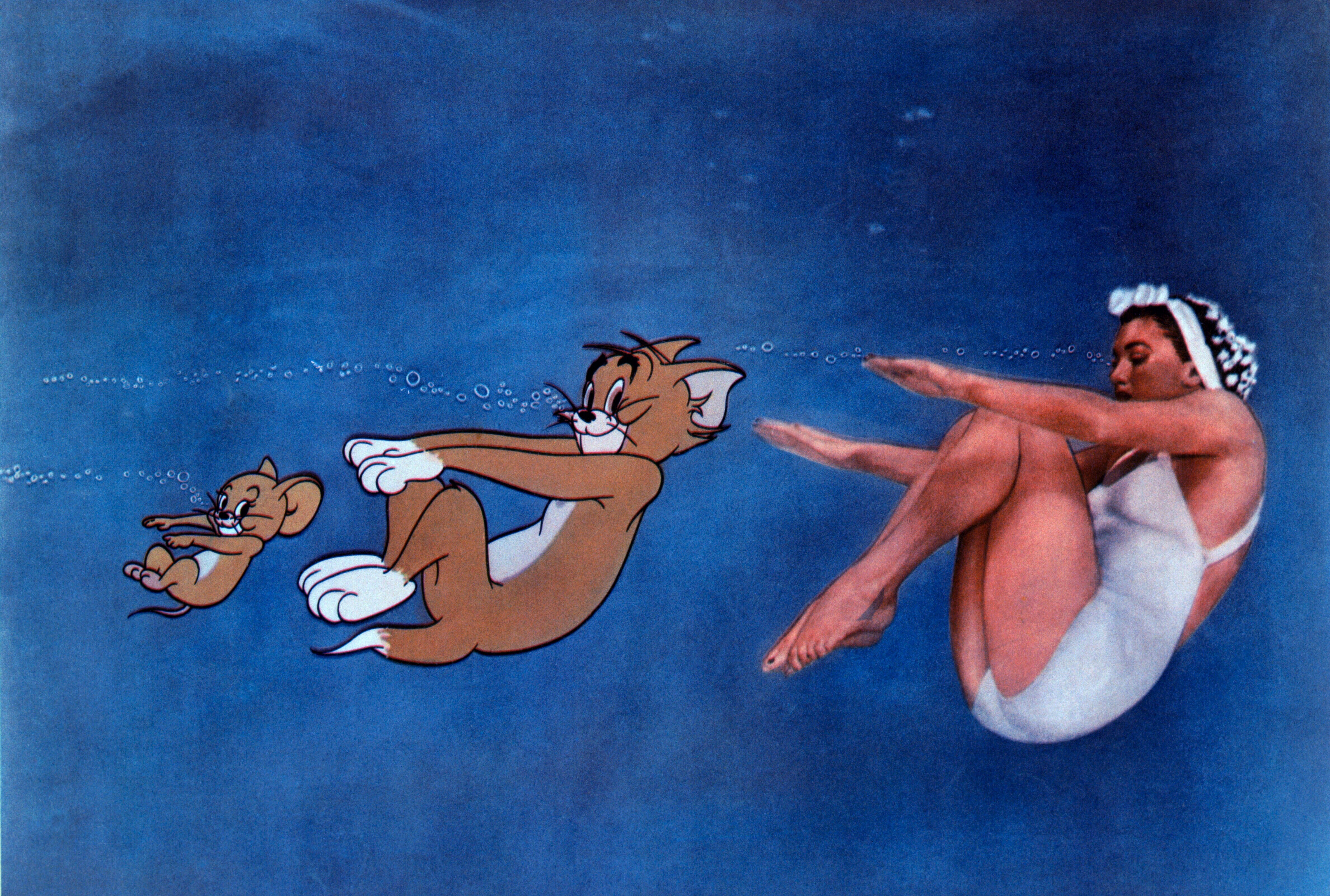 The furry feuding duo featured alongside Esther Williams in ‘Dangerous when Wet’ (1953)