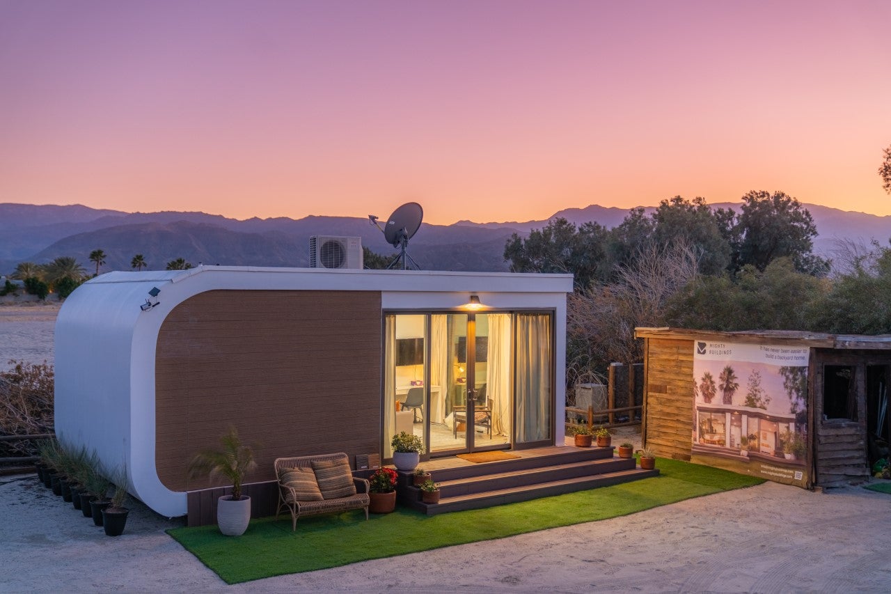 One of the pre-fab studios made on a production line by Oakland-based Mighty Buildings