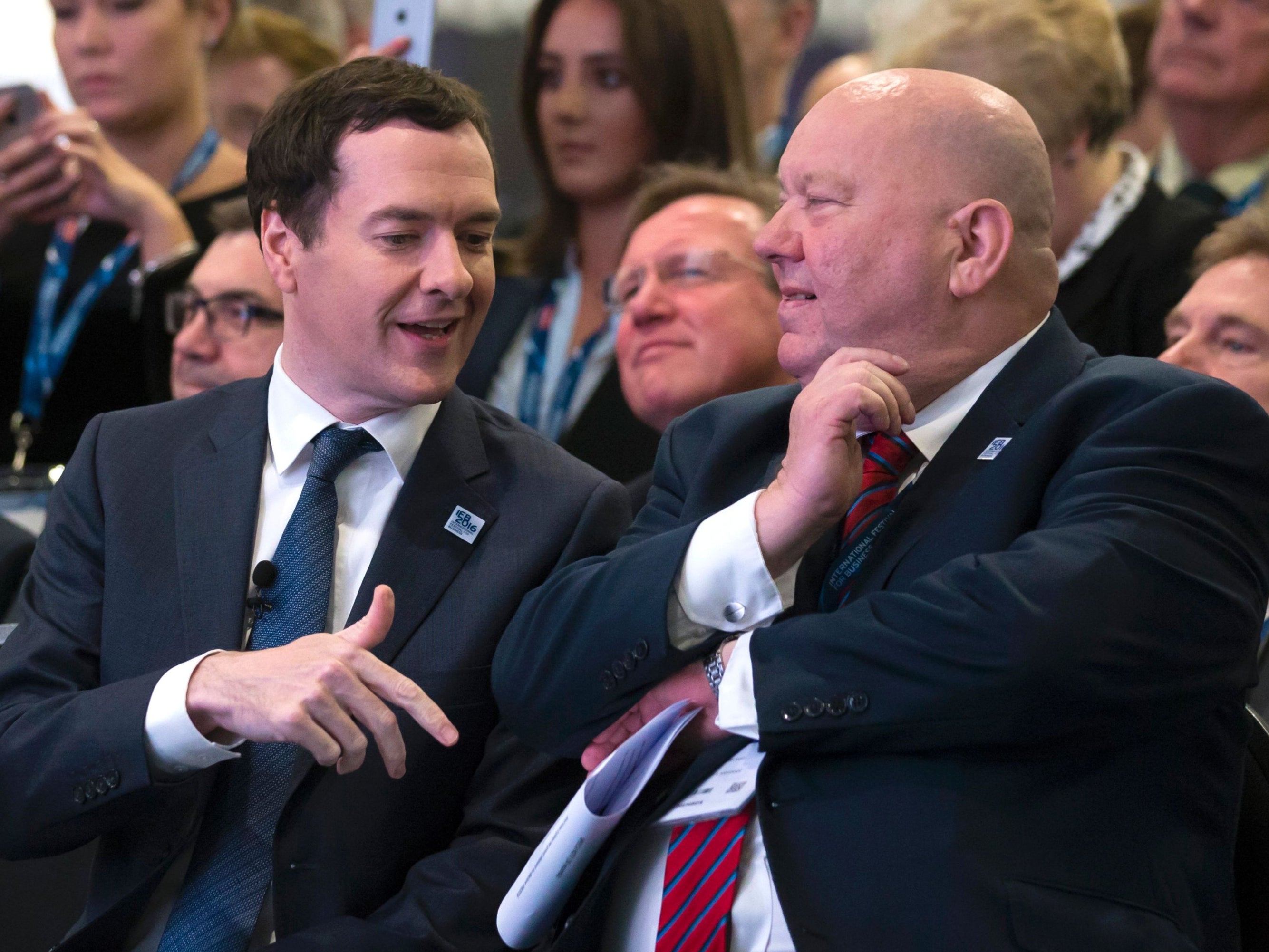 Anderson and former chancellor George Osborne in 2016