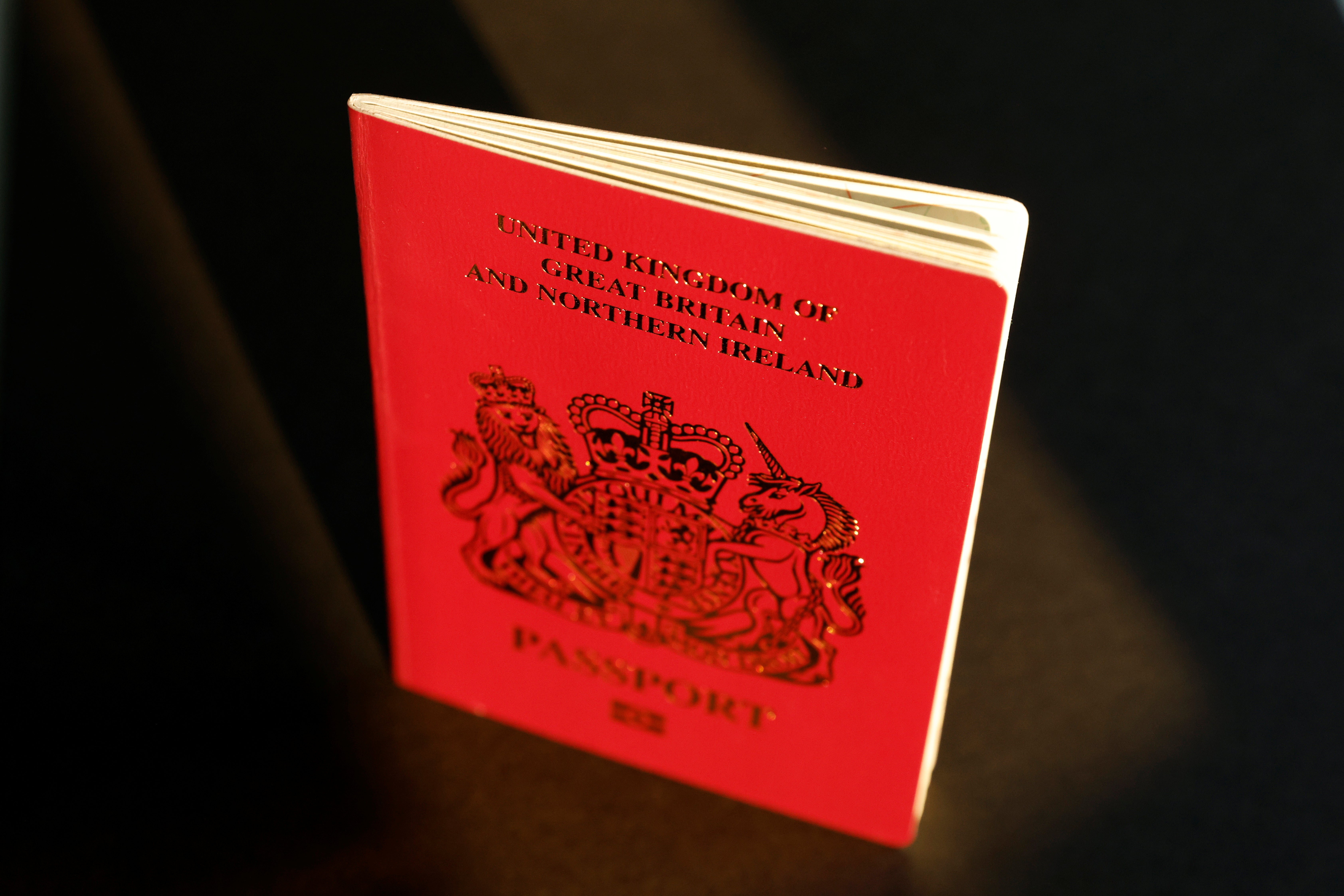 File image: A British National Overseas passport (BNO) is pictured in Hong Kong