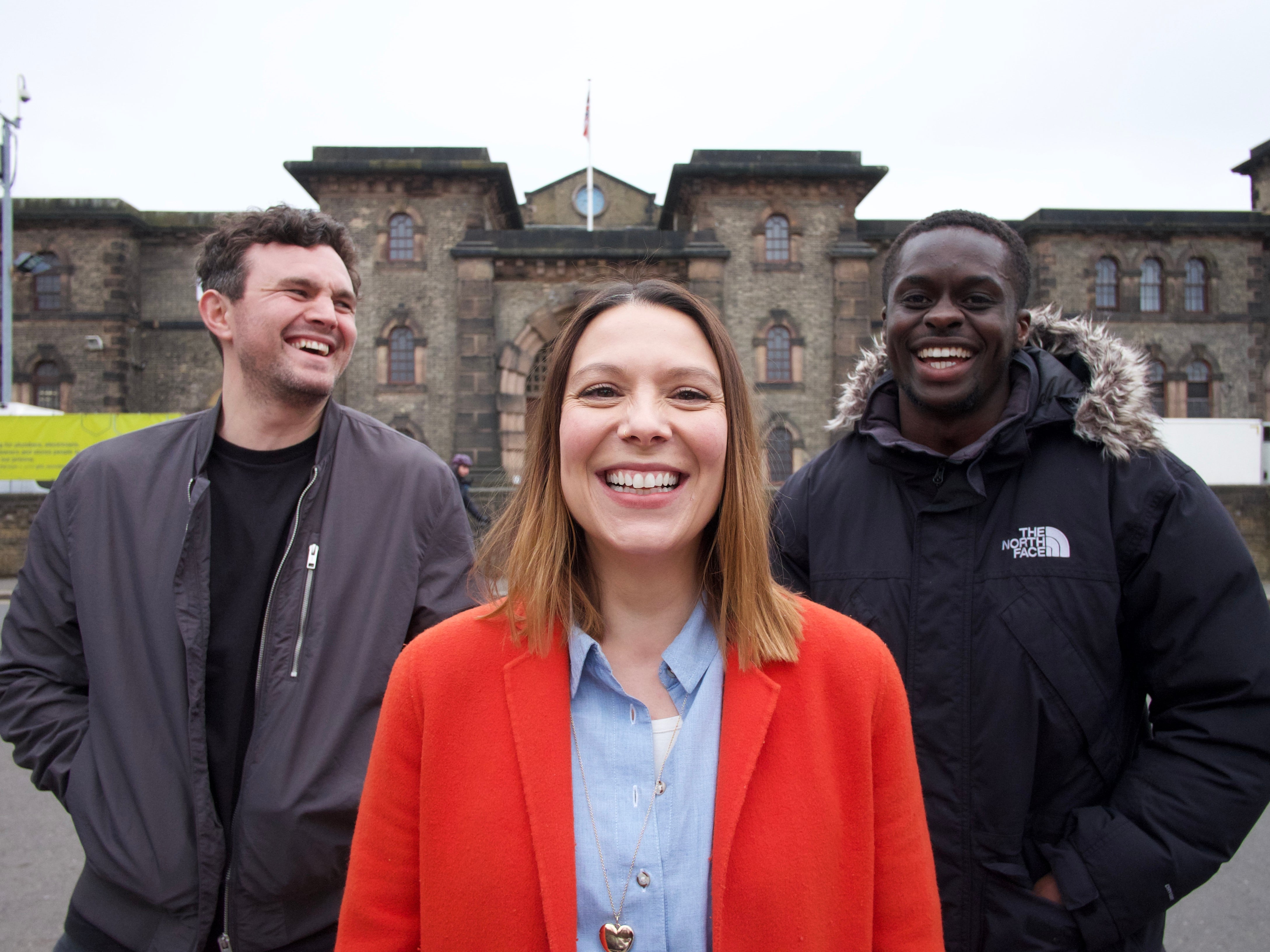 ‘Banged Up’ podcasters (from left) Rob Morrison, Claire Salama and Mike Boateng