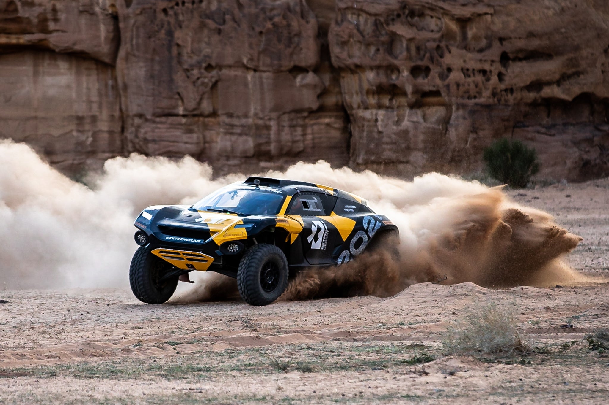 The groundbreaking Odyssey-21 electric SUV takes to the sand