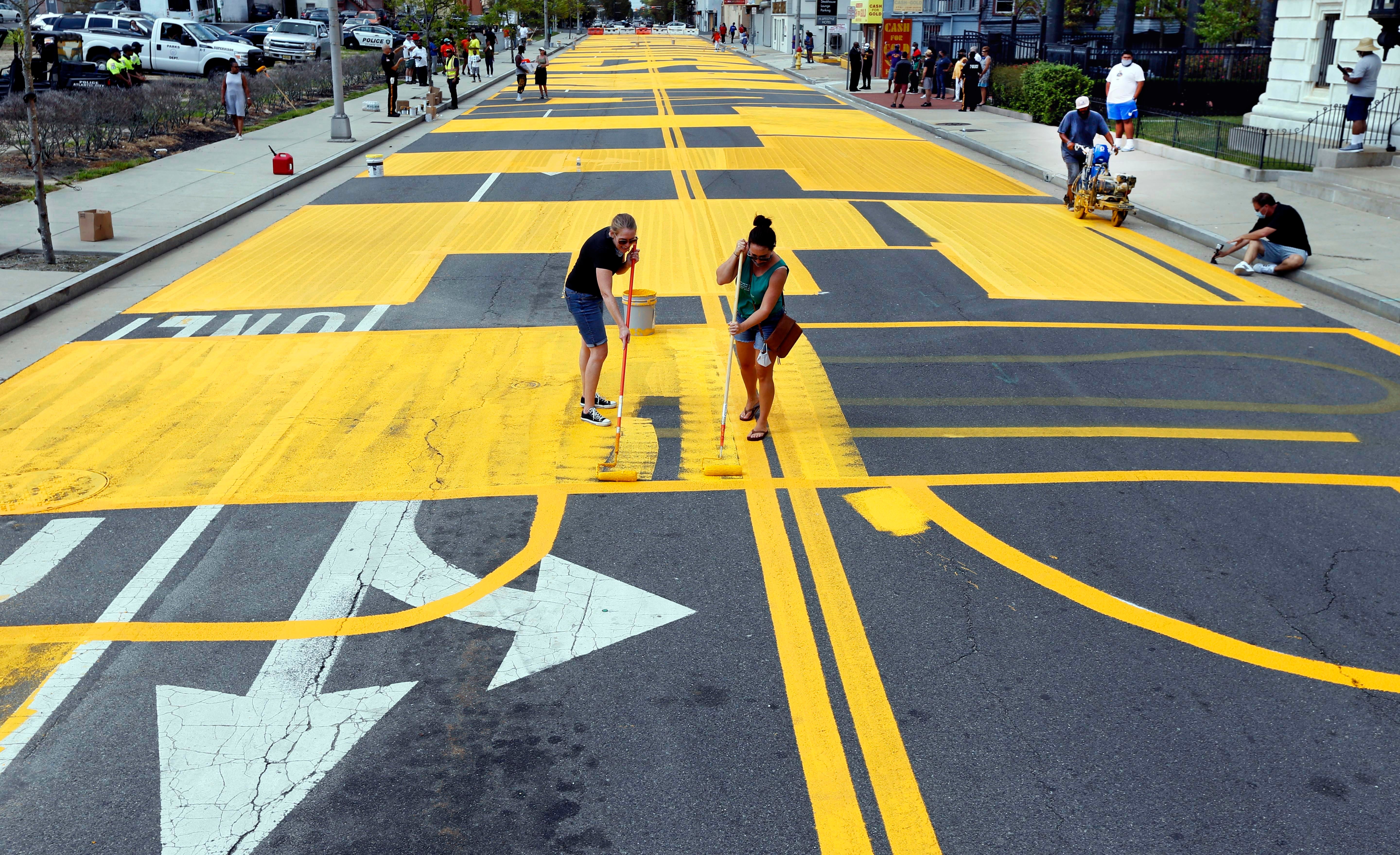 Black Lives Matter Road Painting