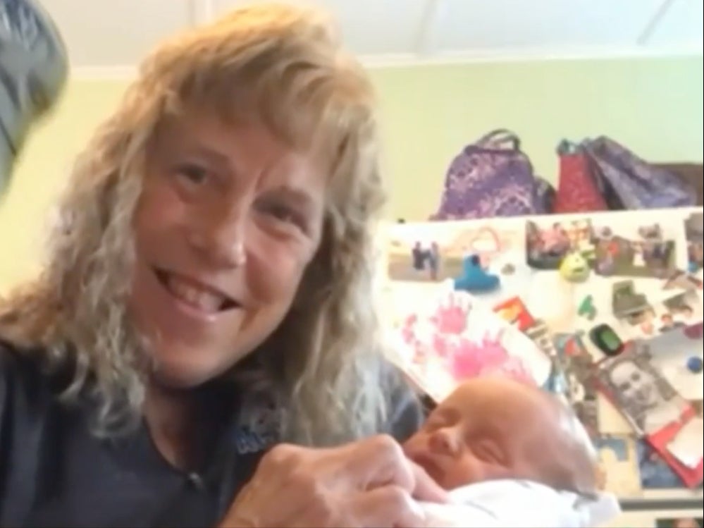 Woman gives birth to baby at 57