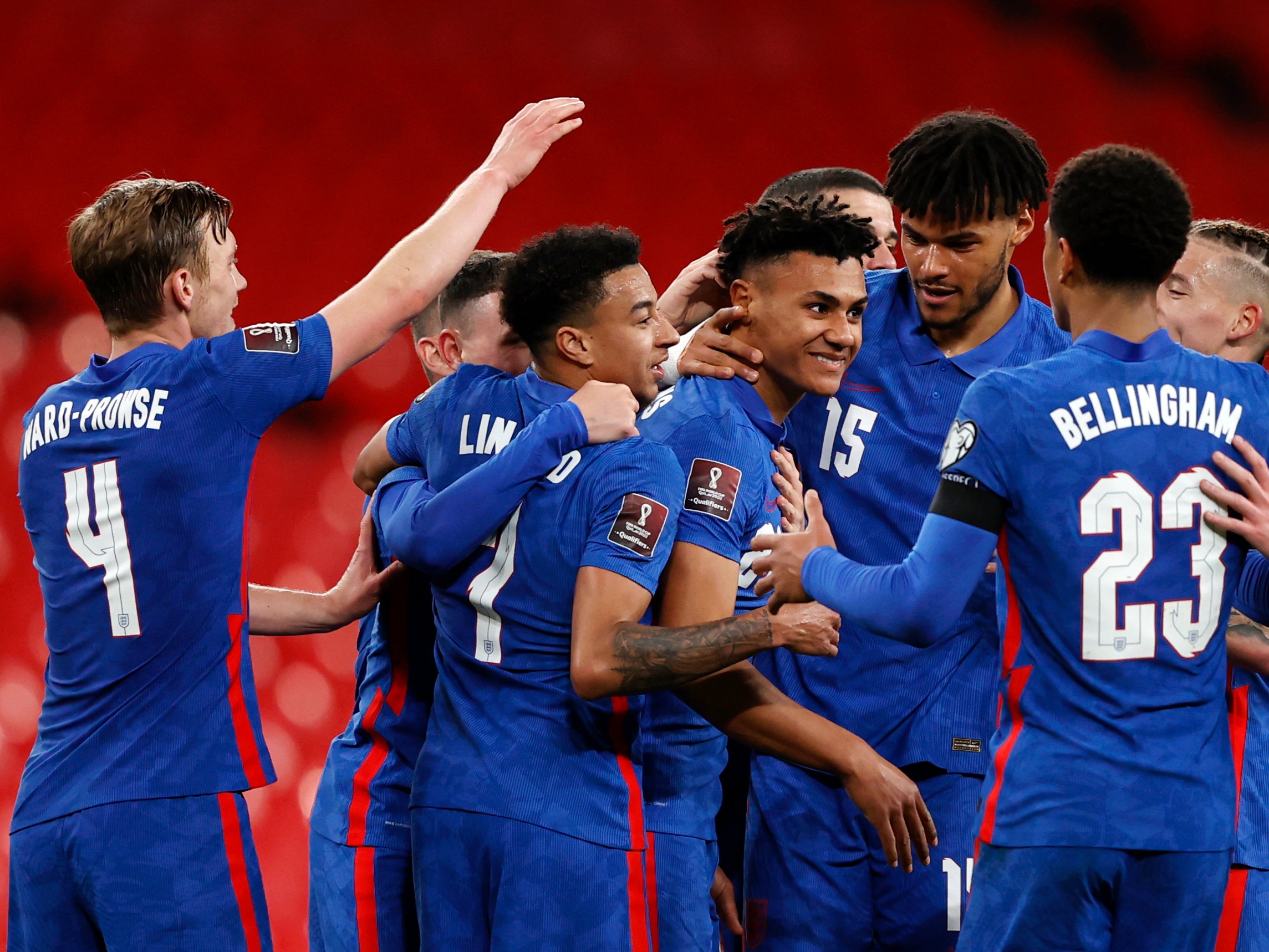 Ollie Watkins of England celebrates