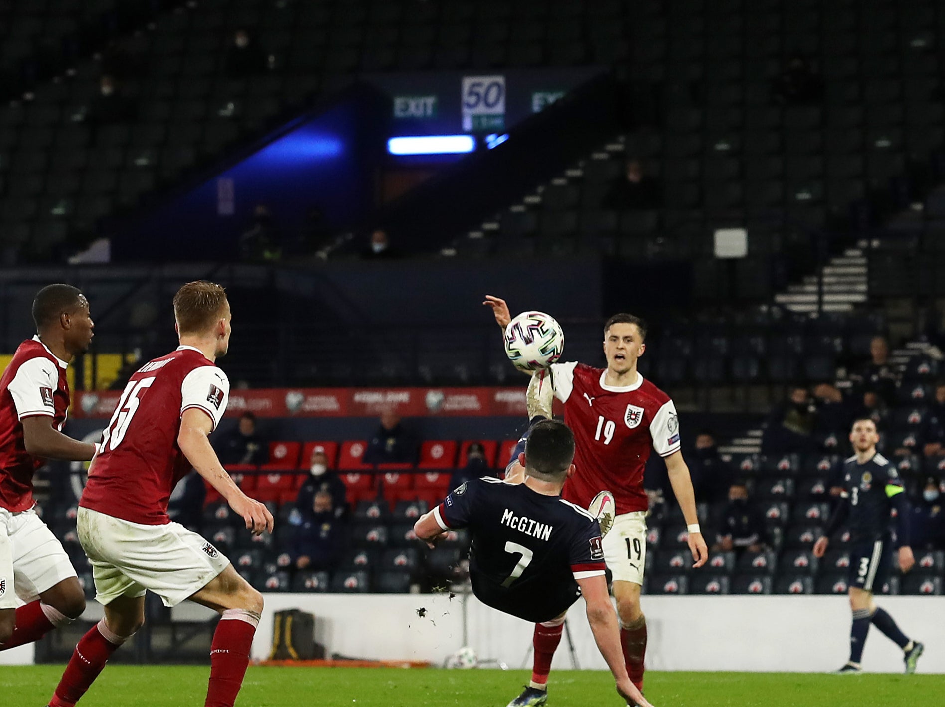 John McGinn’s superb overhead kick rescued a point for Scotland against Austria