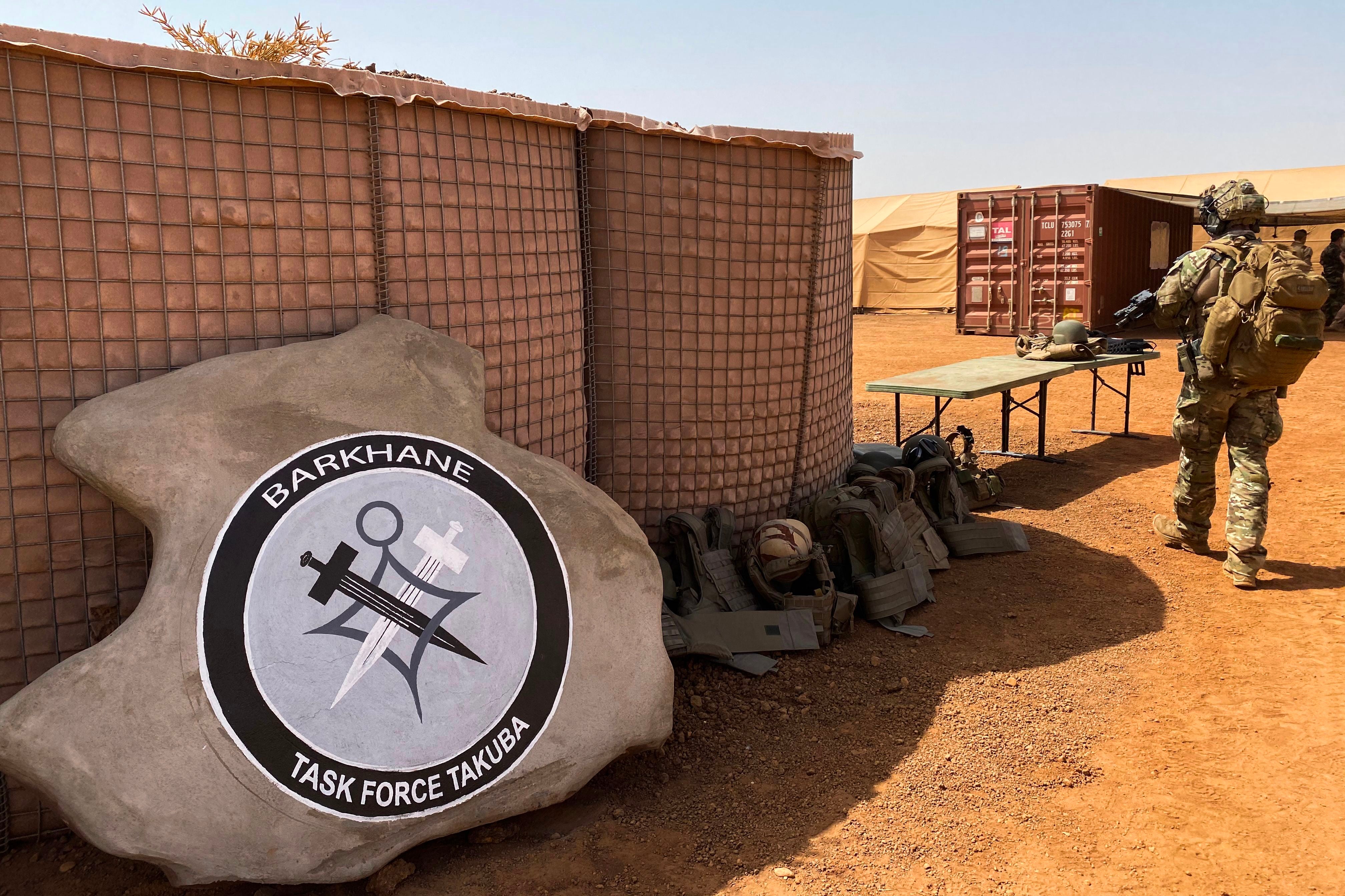 A French military base is pictured in Menaka, eastern Mali, on 3 November, 2020.