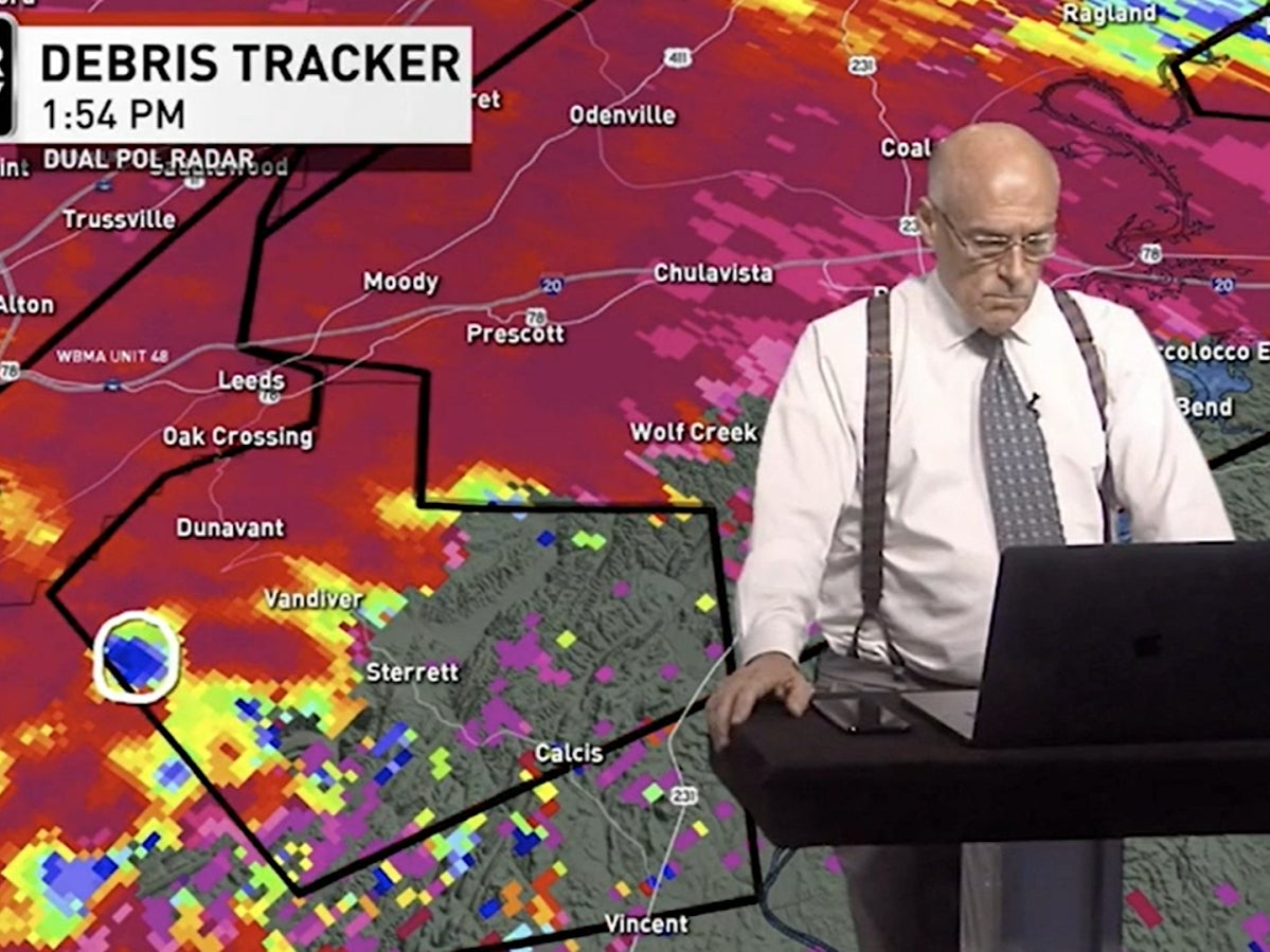 Alabama weatherman finds out live on air his home has been hit by tornado