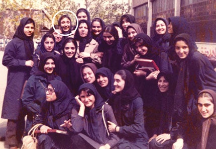 Roya with friends in Iran. She and her mother left the country over fears of religious persecution after the 1979 Iranian Revolution