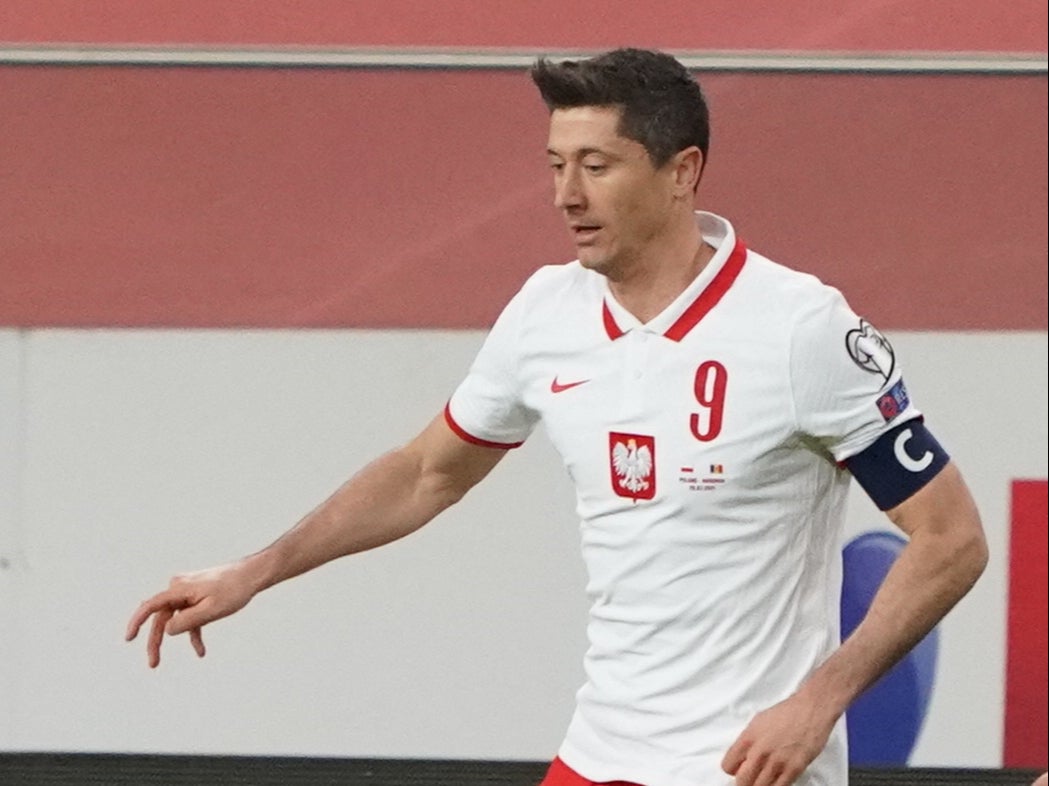 Robert Lewandowski in action against Andorra