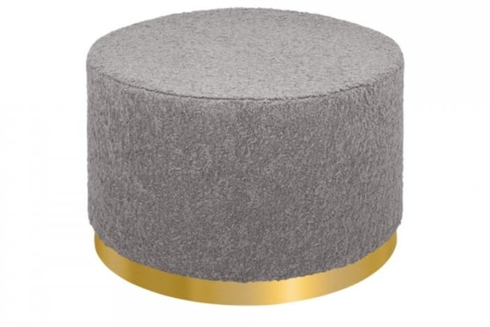 Cult Furniture marie pouffe luxe boucle, grey indybest