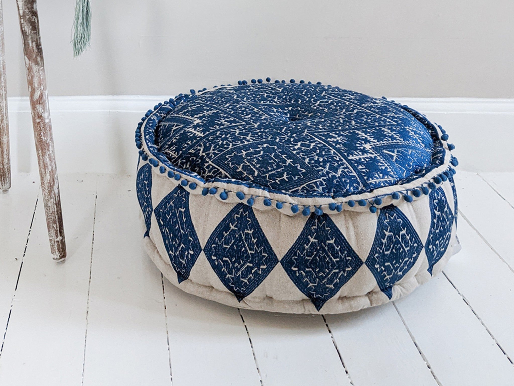 French Bedroom Company ashtanga pom pom pouffe indybest