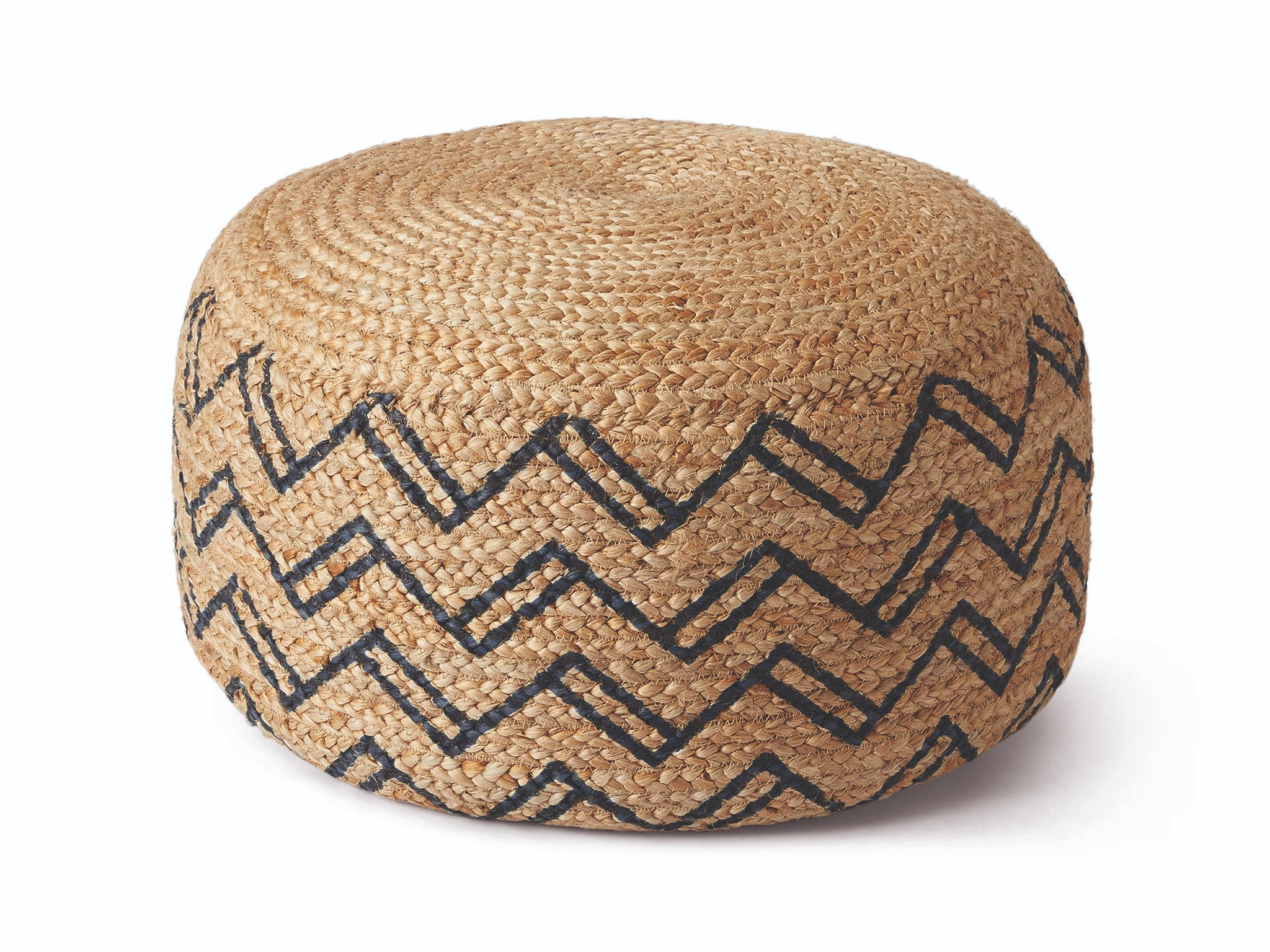 Made elian pouffe, natural & midnight blue indybest