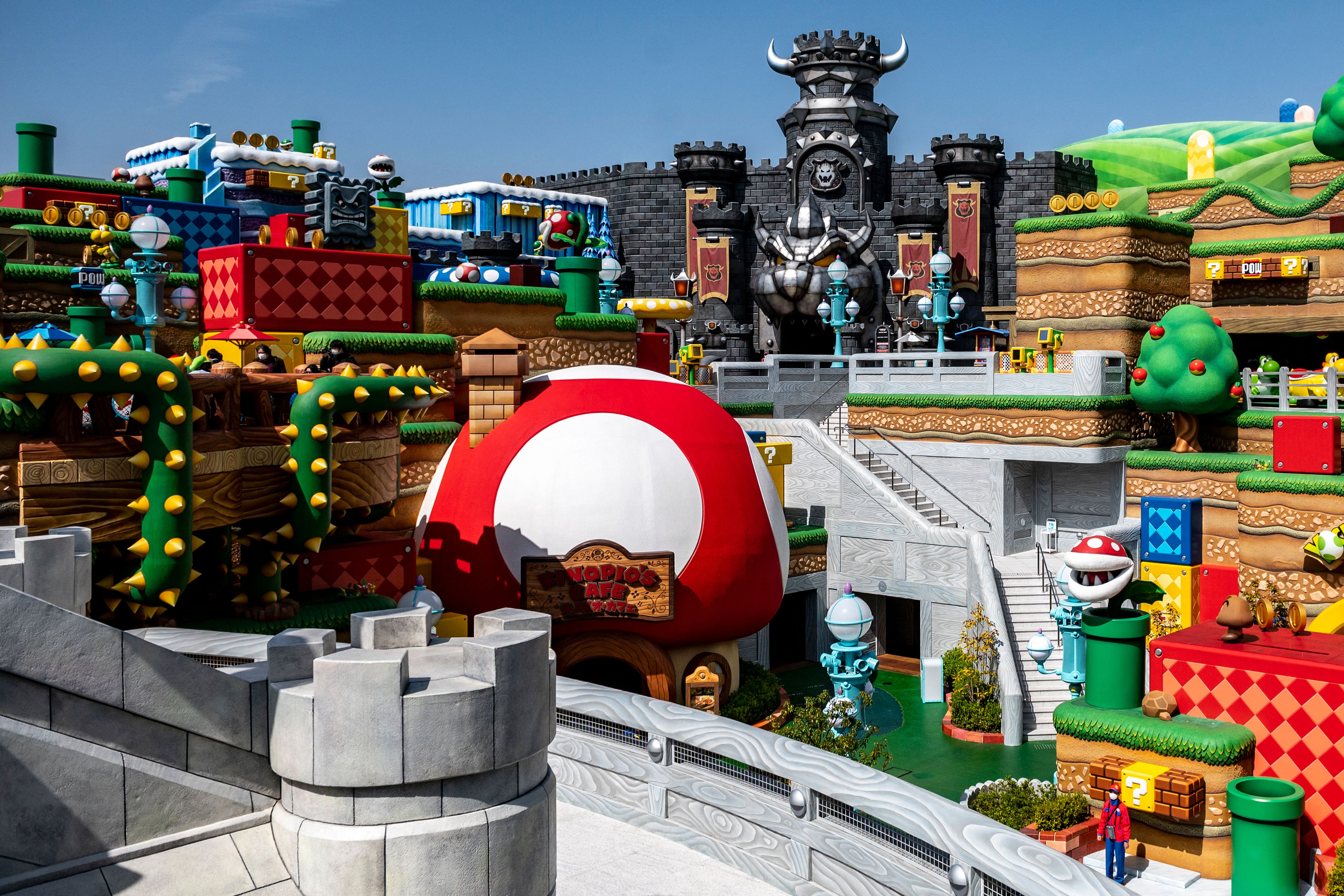 The Super Nintendo World theme park is part of Universal Studios in Osaka, Japan