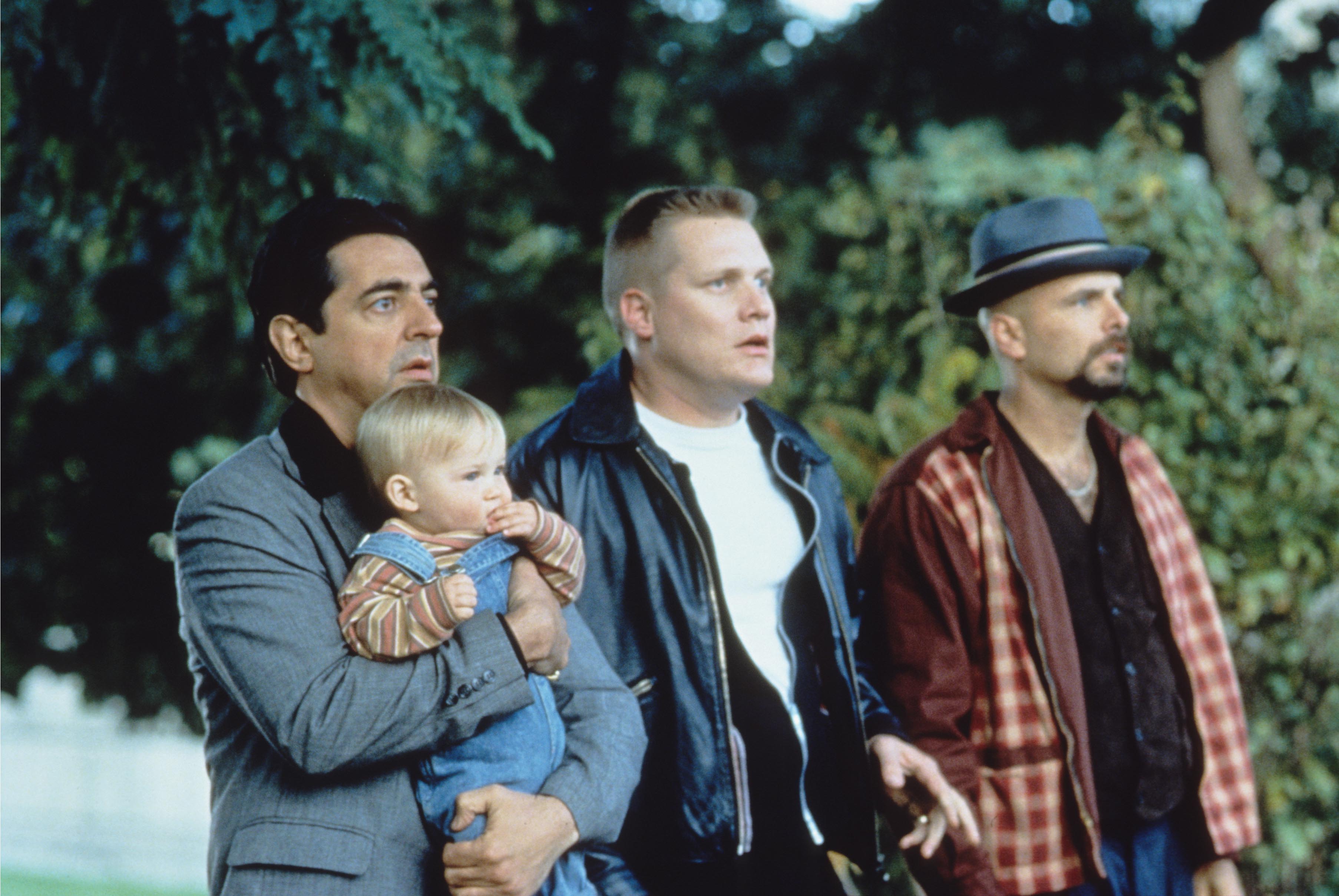 Joe Mantegna, Adam Worton and Joe Pantoliano in 1994 film Baby’s Day Out