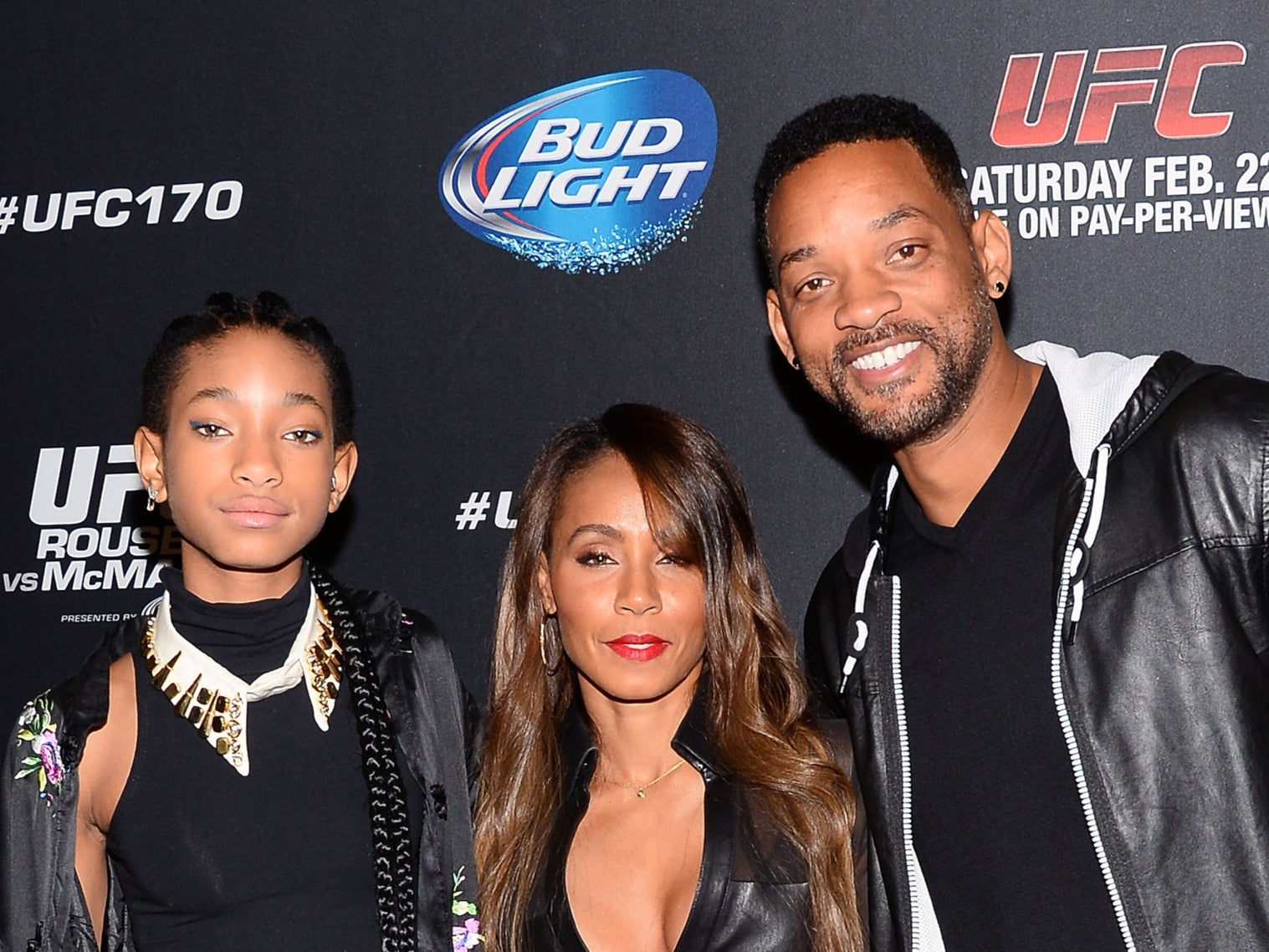 Willow Smith, Jada Pinkett Smith and Will Smith in 2014