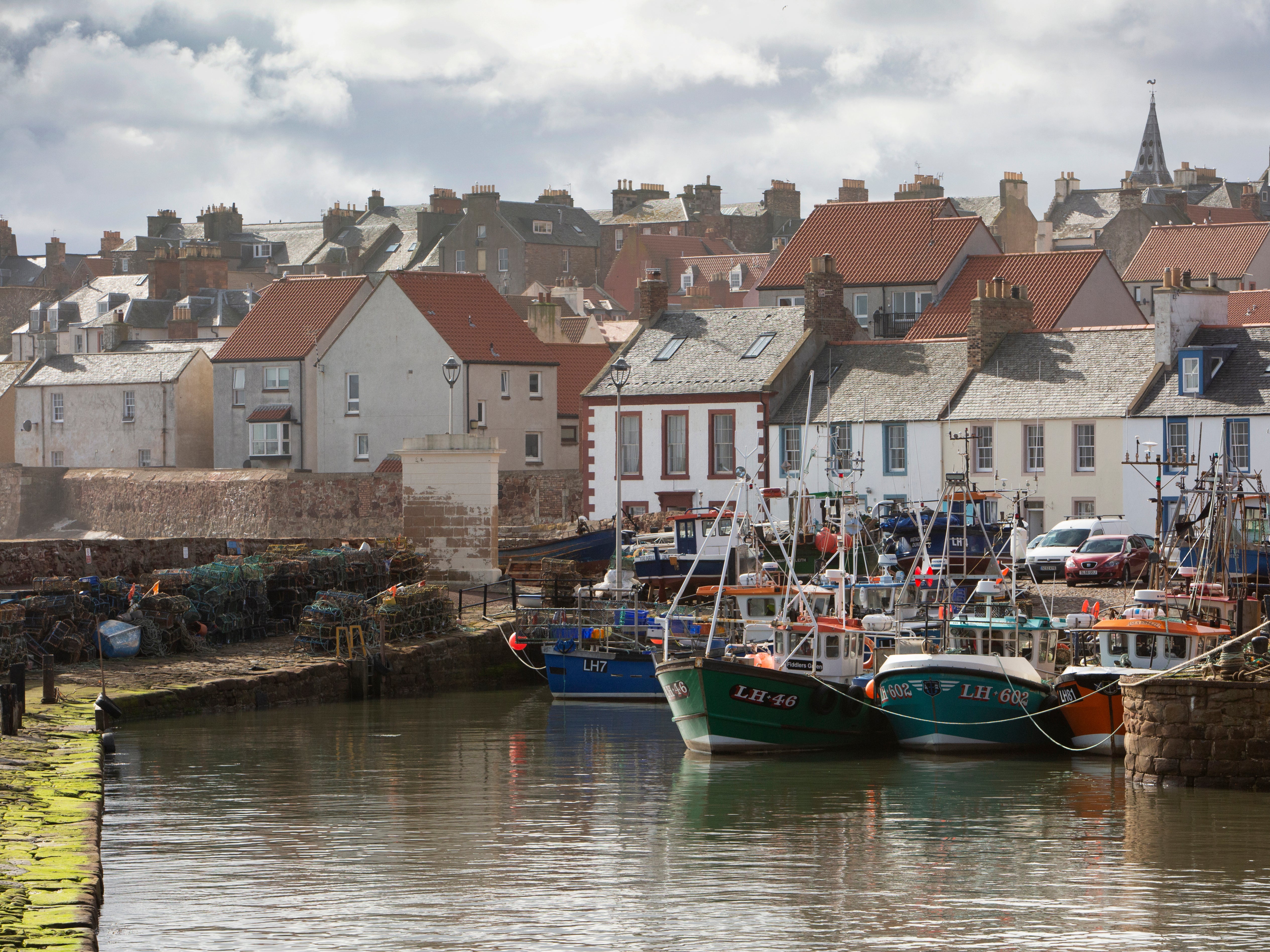 Fishing boats in Dunbar harbour