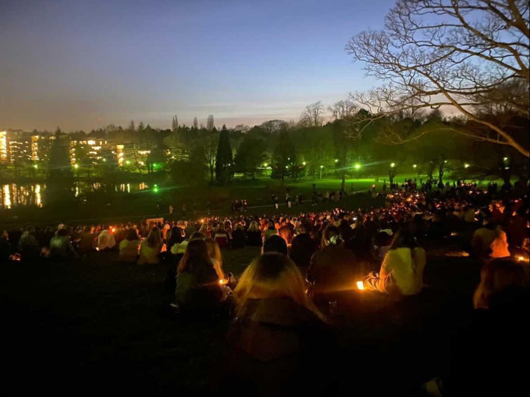 Students have protested against sexual harassment on campus this month