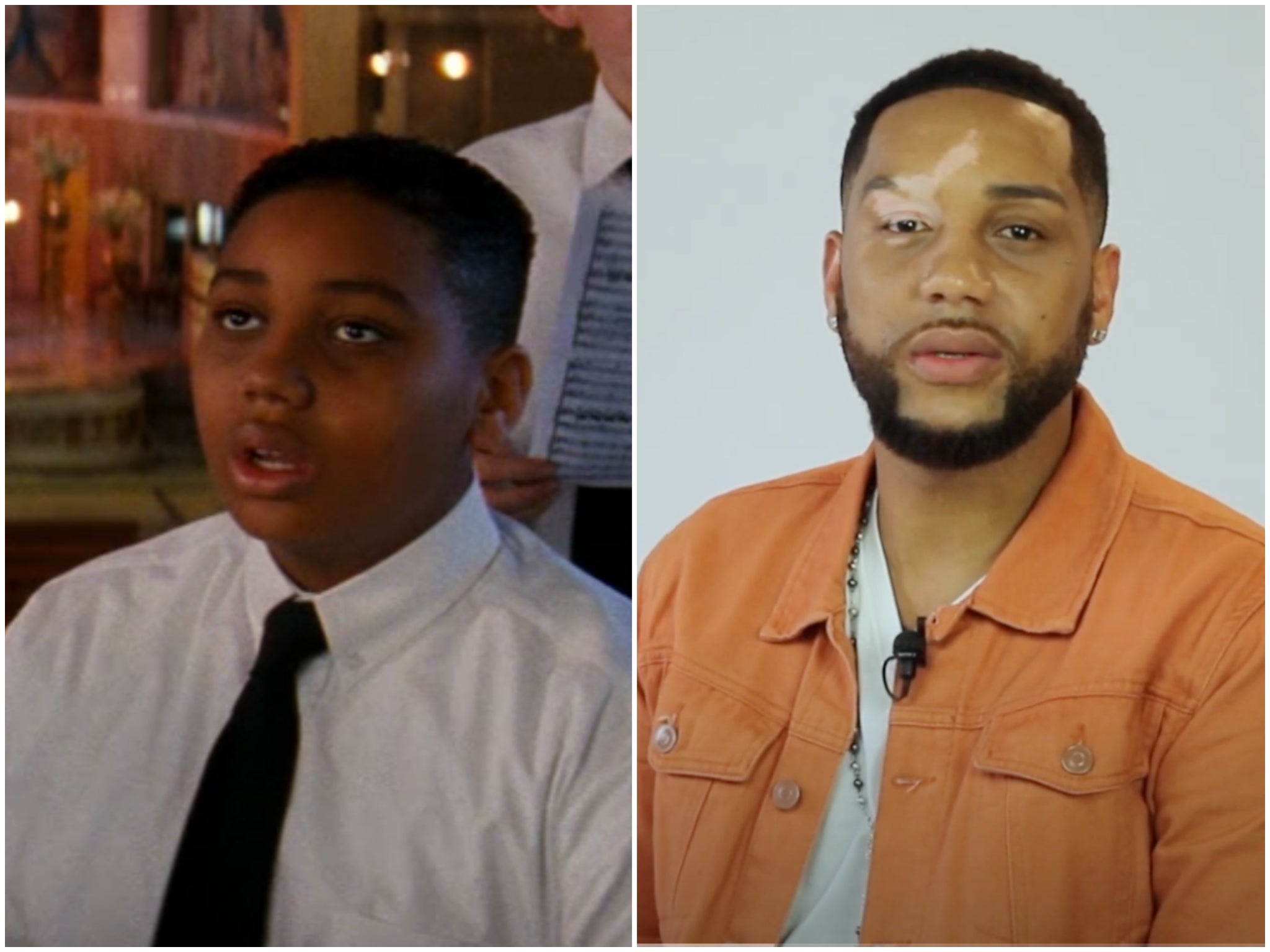 Quindon Tarver in 1996’s Romeo and Juliet (left), and in 2020 (right)