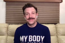 Jason Sudeikis wears ‘my body, my choice’ jumper at SAG Awards