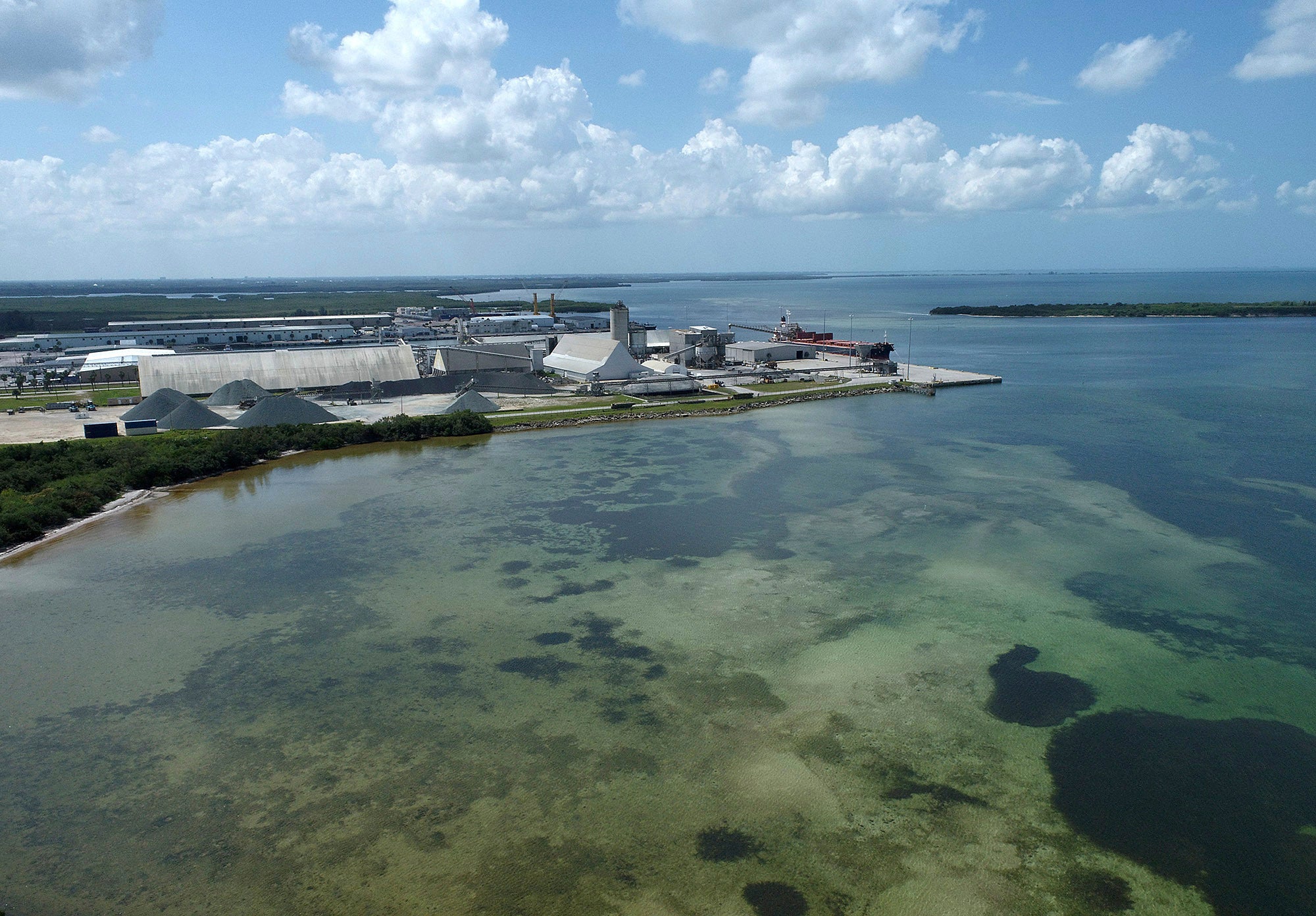 Drone footage has revealed a second breach location at Piney Point