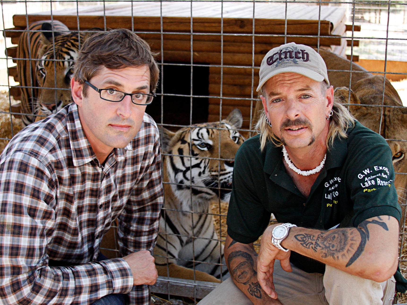 Louis Theroux and incarcerated felon and former zoo owner Joe Exotic