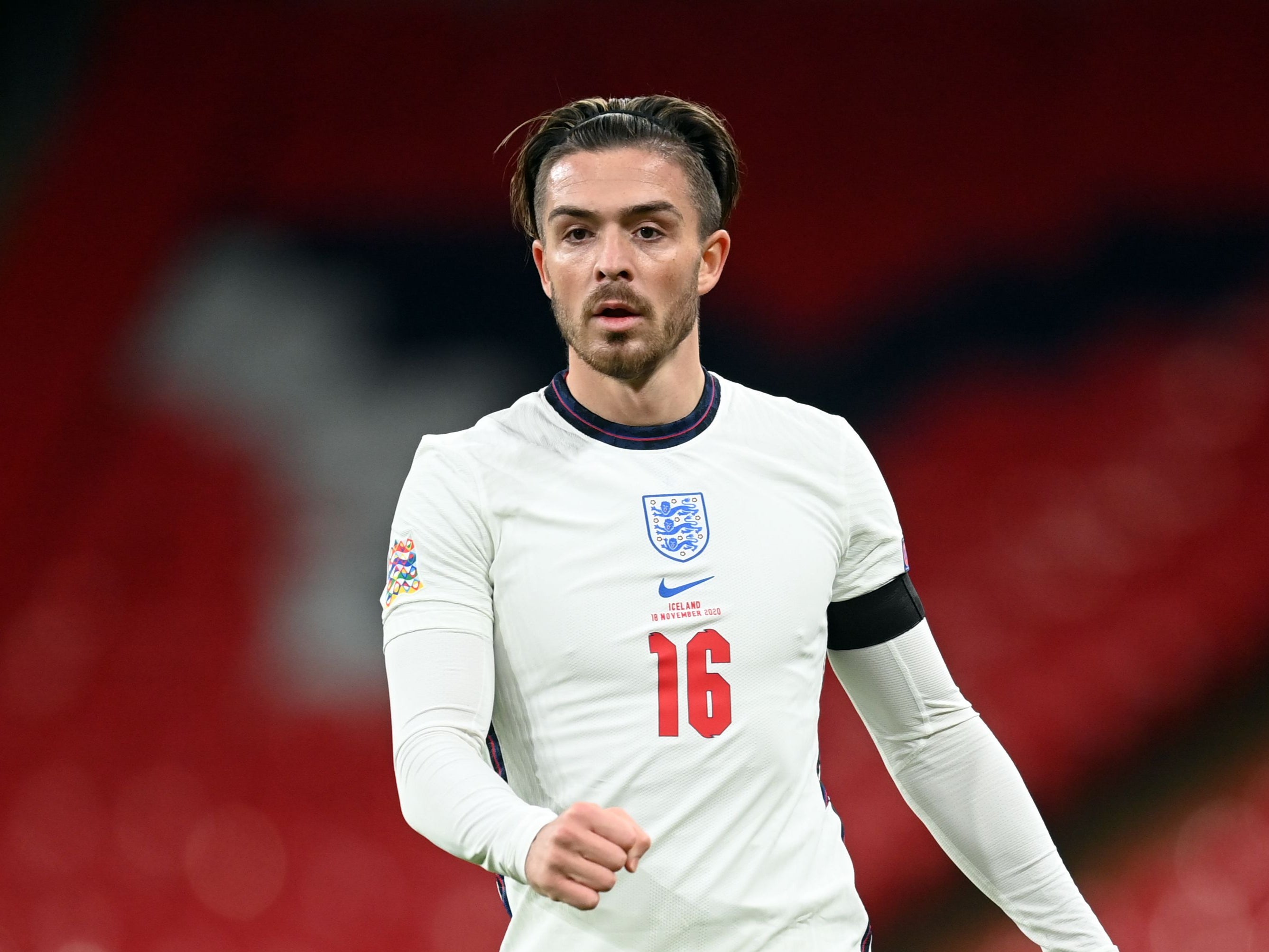 Jack Grealish in action for England against Iceland