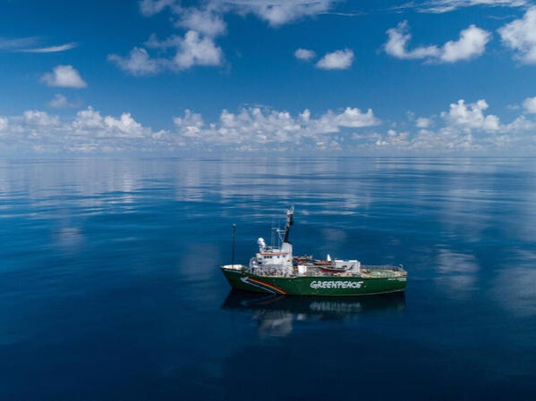 The Arctic Sunrise over the Saya de Malha Bank in the Indian Ocean