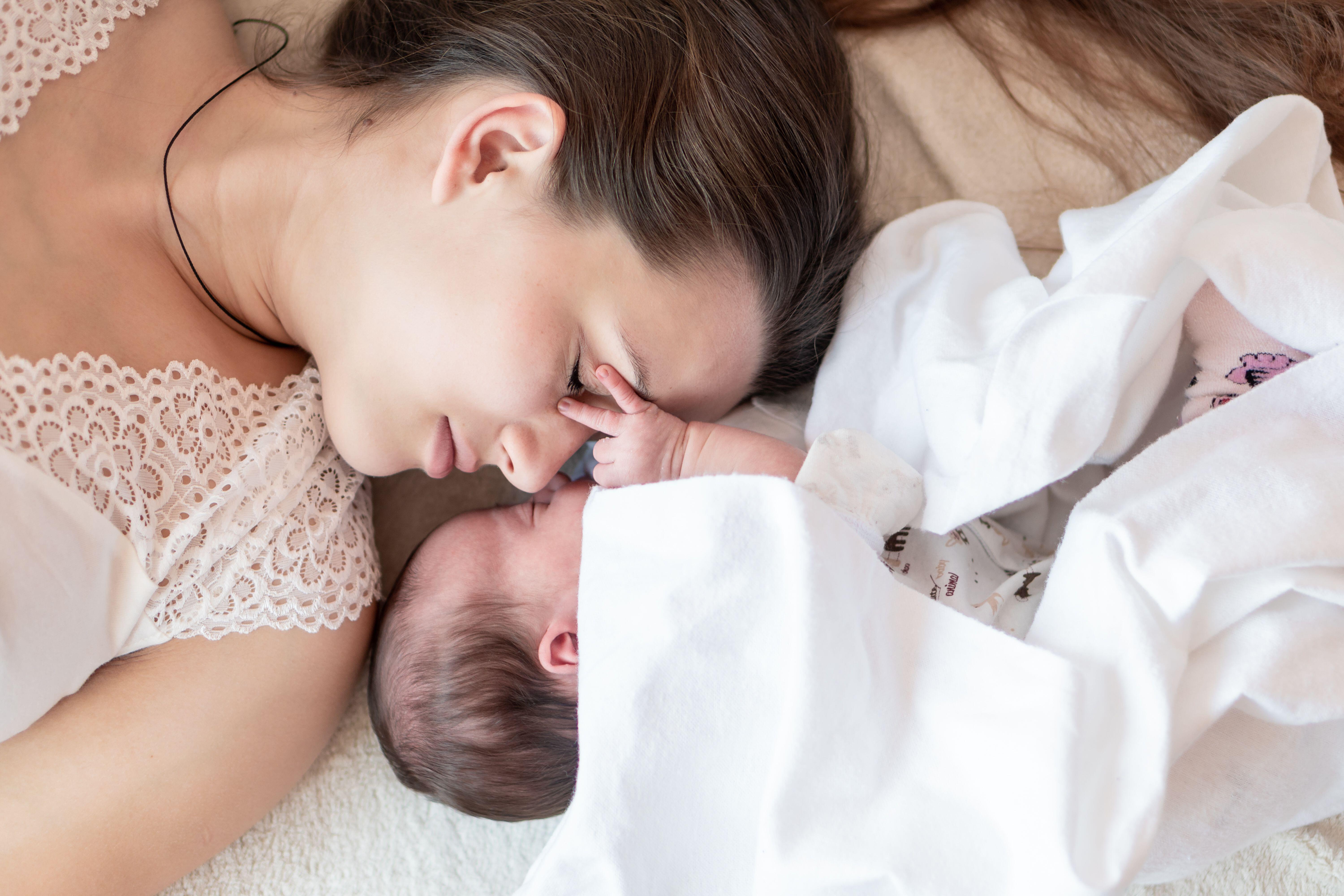 A mum with her new baby