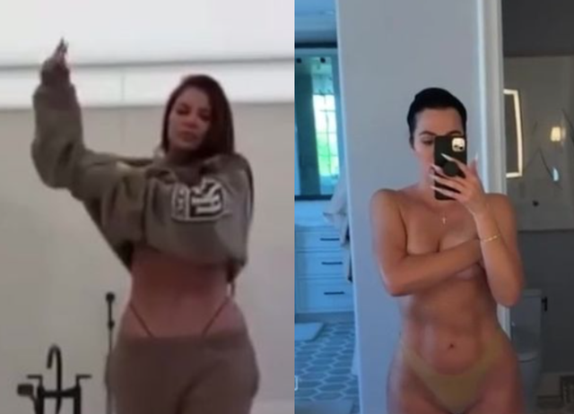 <p>Khloe Kardashian embracing her body on Instagram live</p>