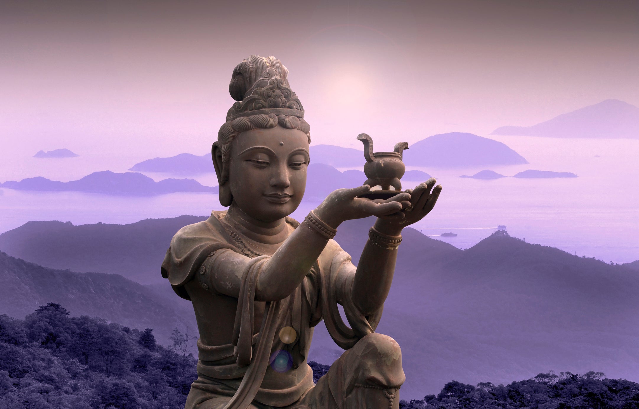 The Buddhist statue at Po Lin, Lantau Island, Hong Kong