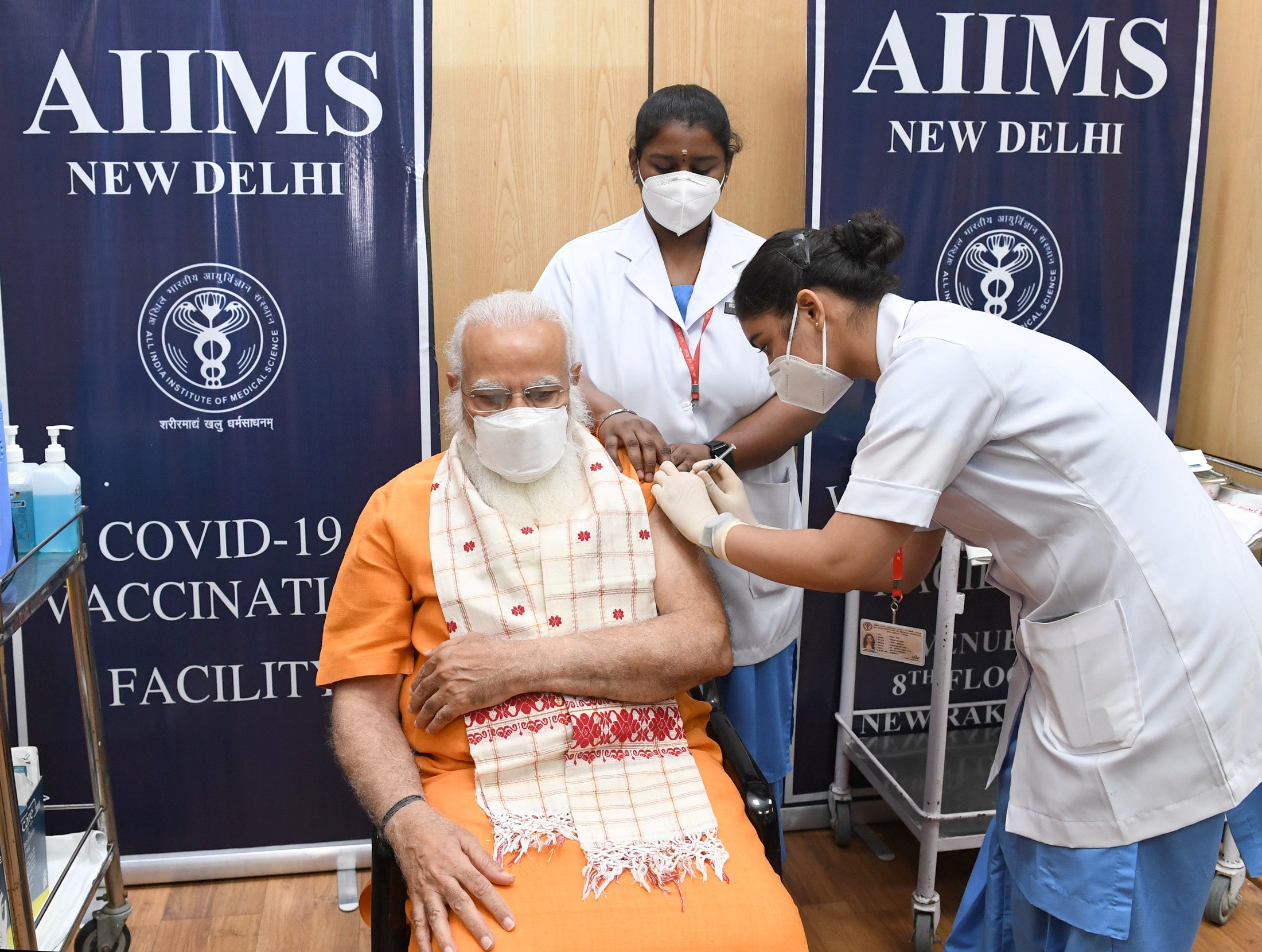 India’s PM Modi receives his second dose of a COVID-19 vaccine in New Delhi