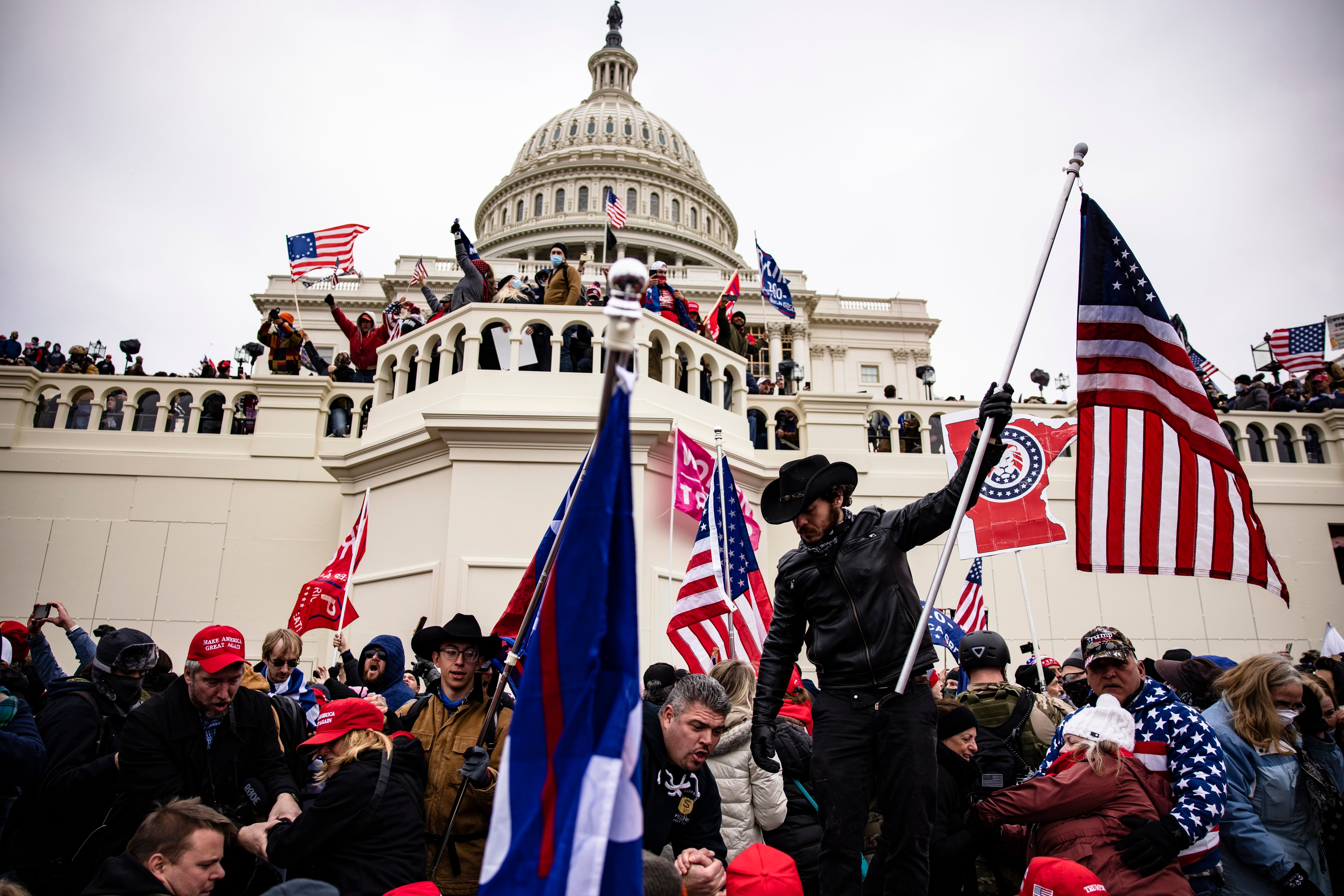 Rioters swarm the US Capitol on 6 January, 2021