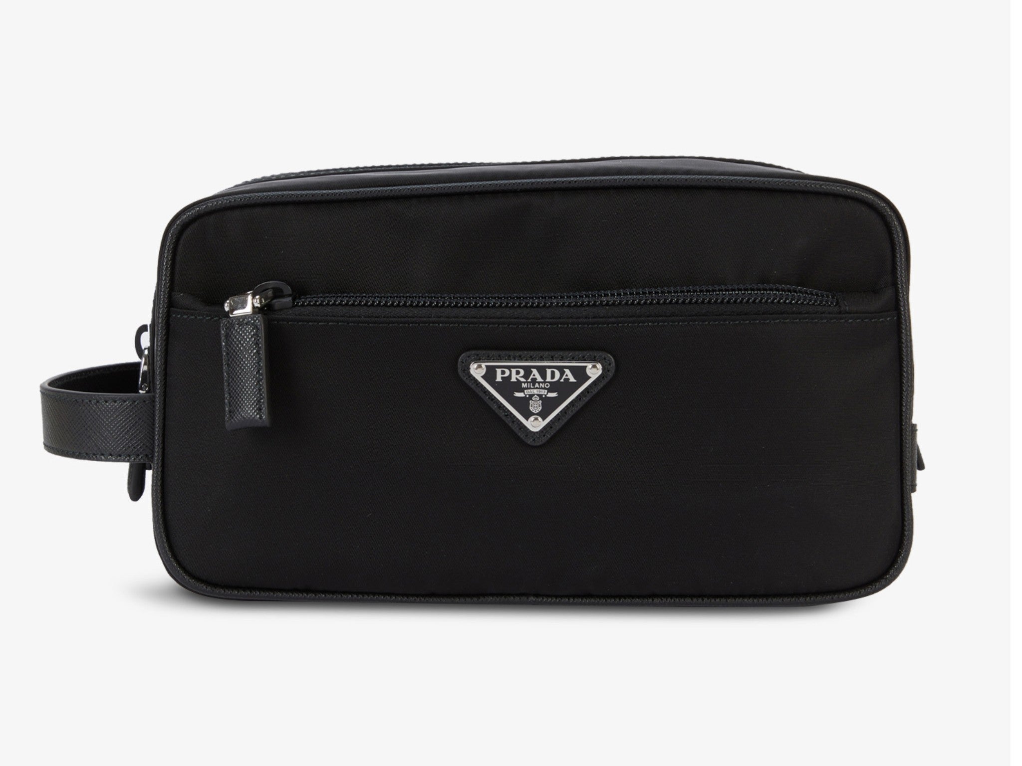 Prada brand-plaque zipped shell wash bag indybest