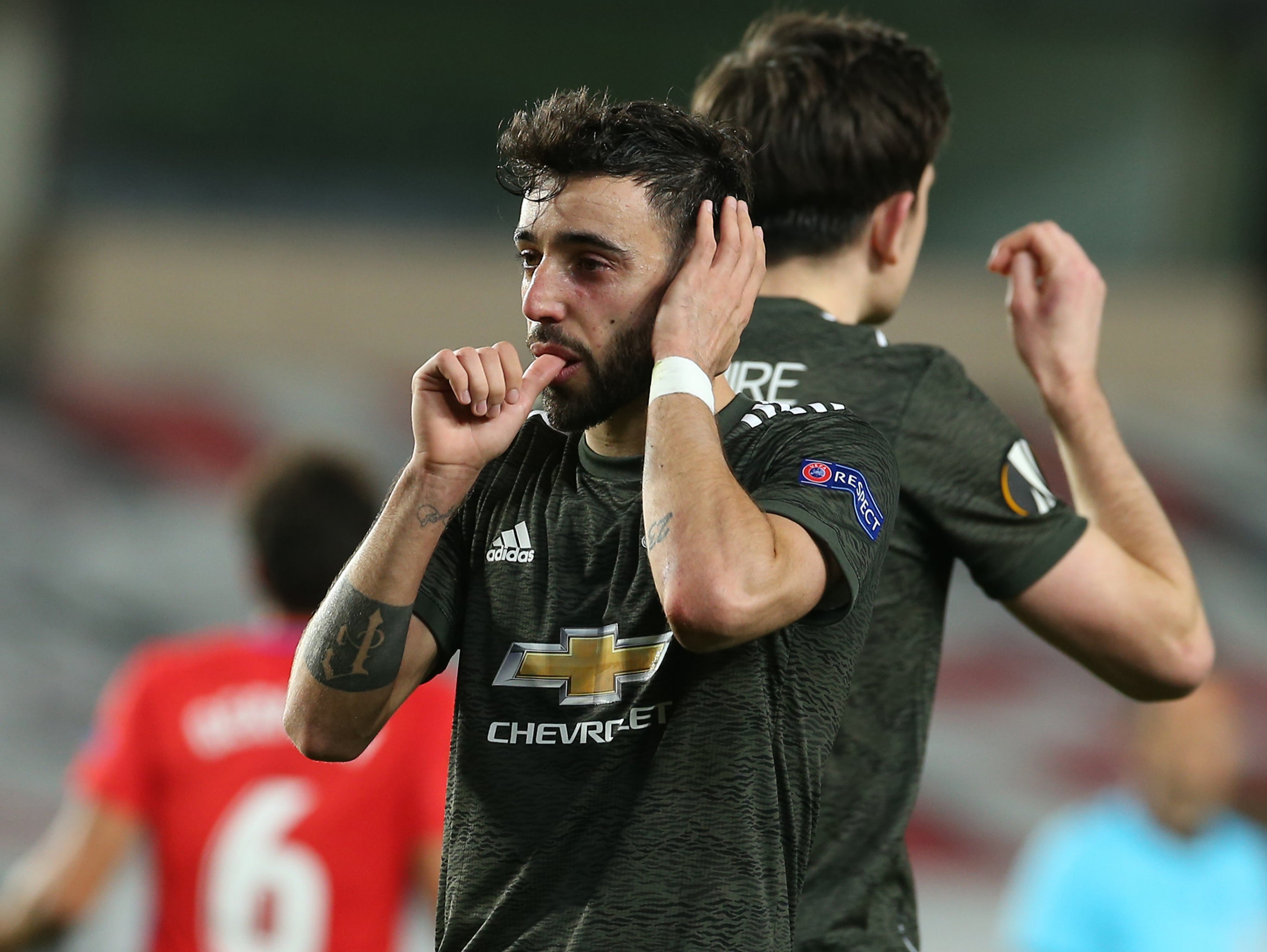 Manchester United penalty taker Bruno Fernandes