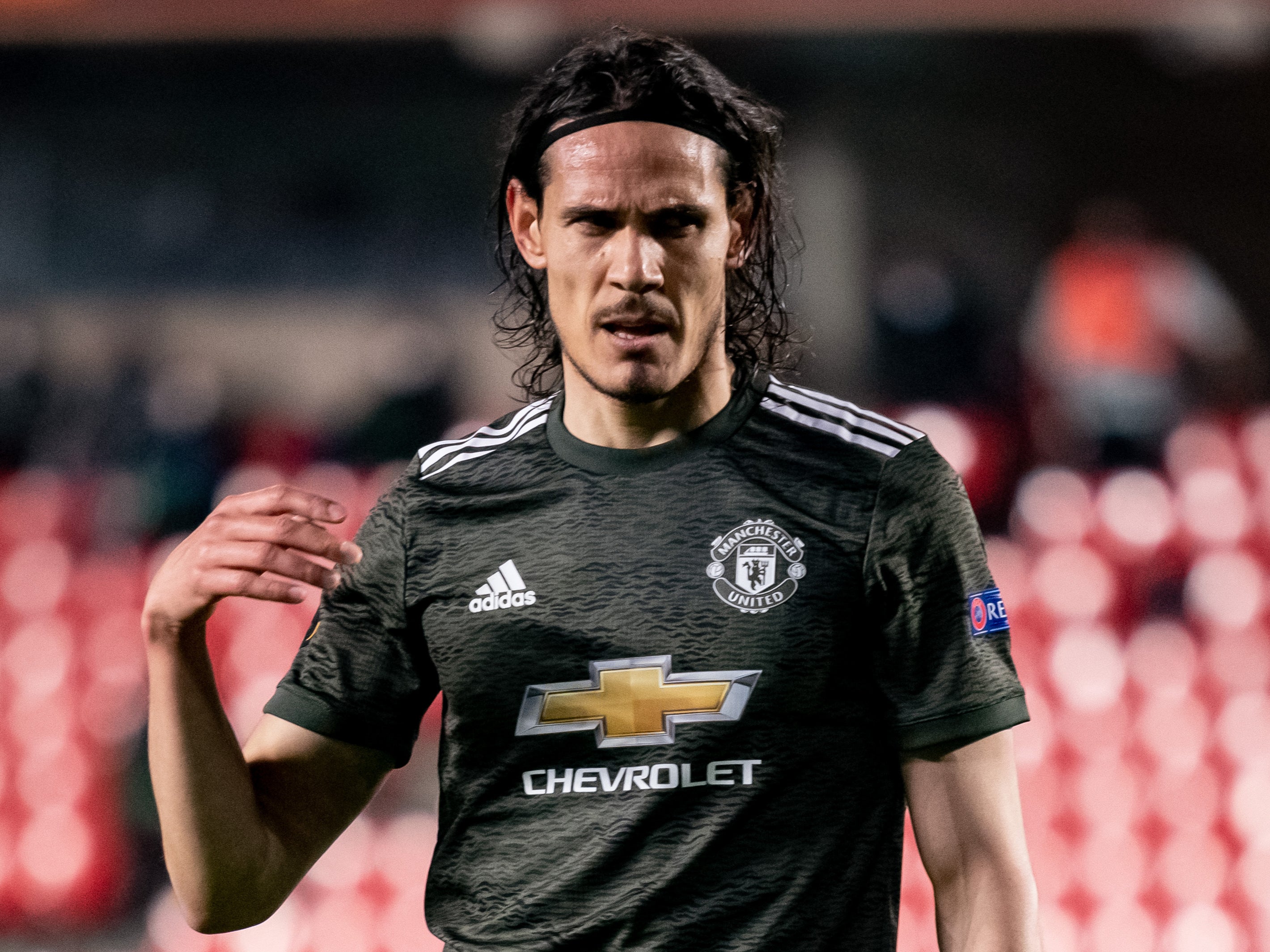 Manchester United striker Edinson Cavani