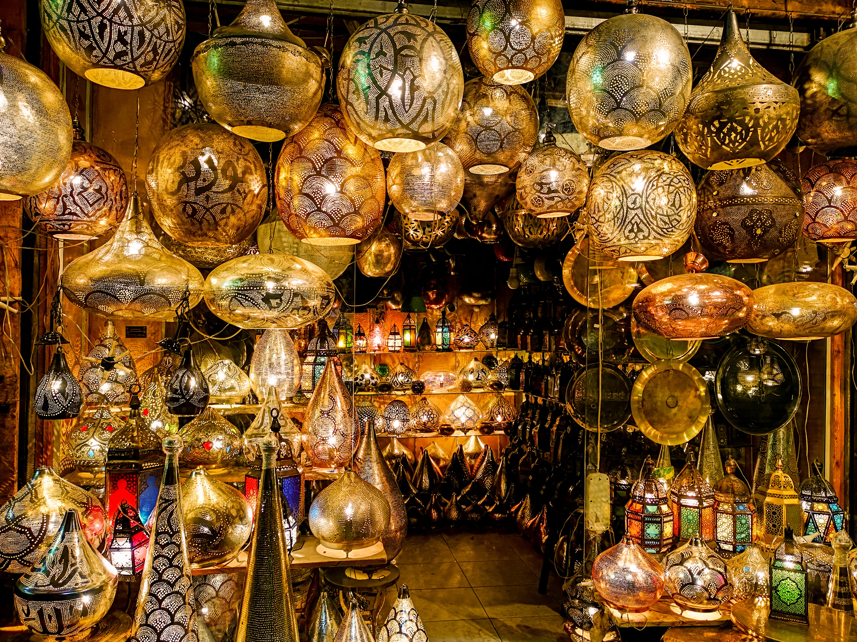 Khan el-Khalili, a bazaar and souq in central Cairo