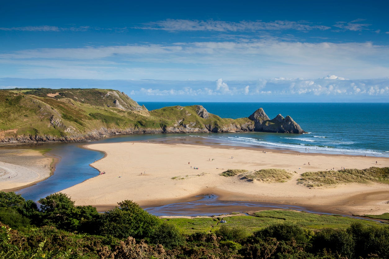 Three Cliffs Bay on the Gower Peninsular