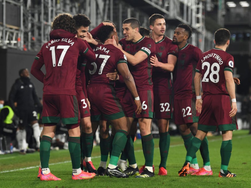 Wolves celebrate their victory