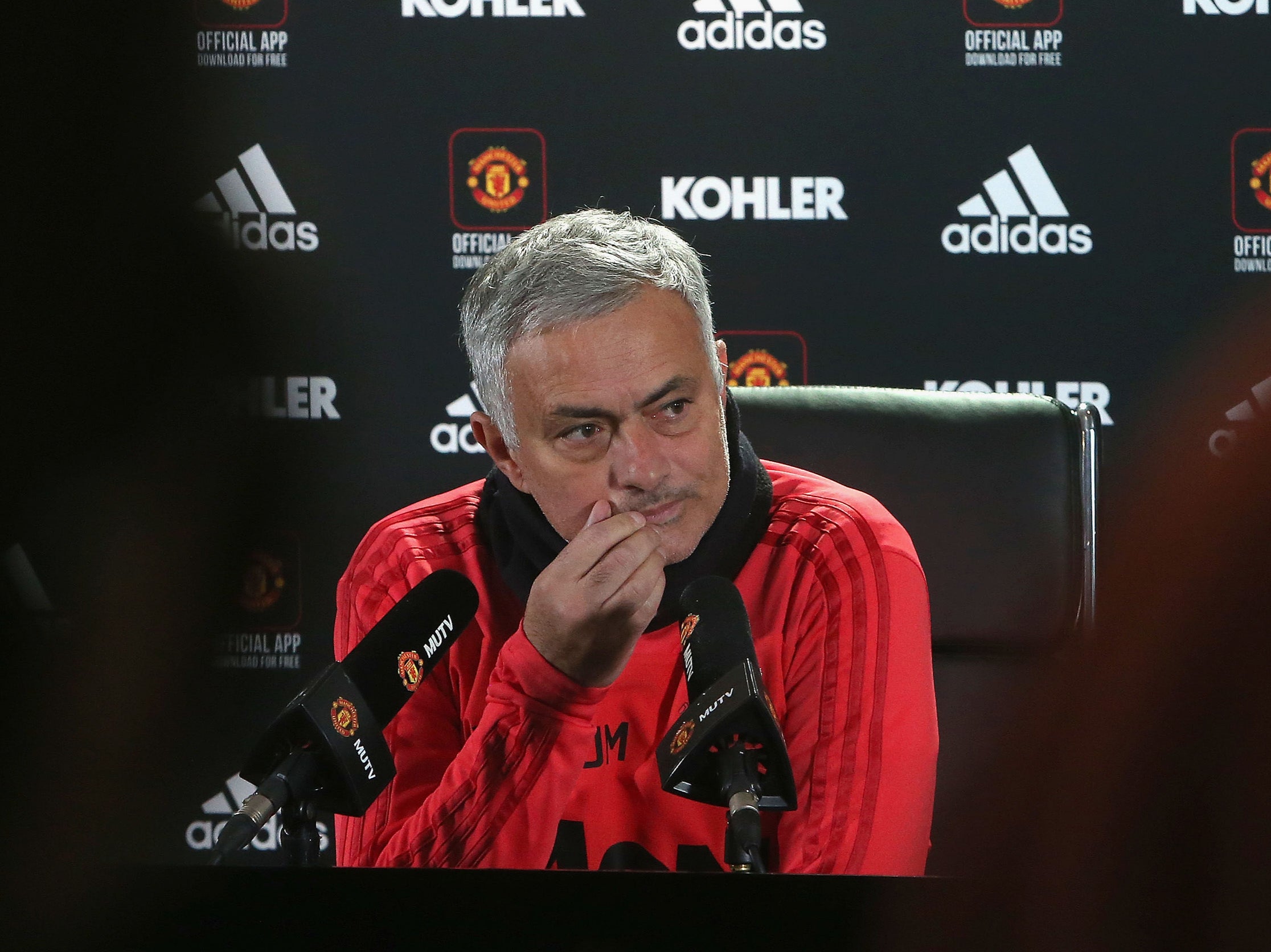 Spurs coach Jose Mourinho during his time as Manchester United manager